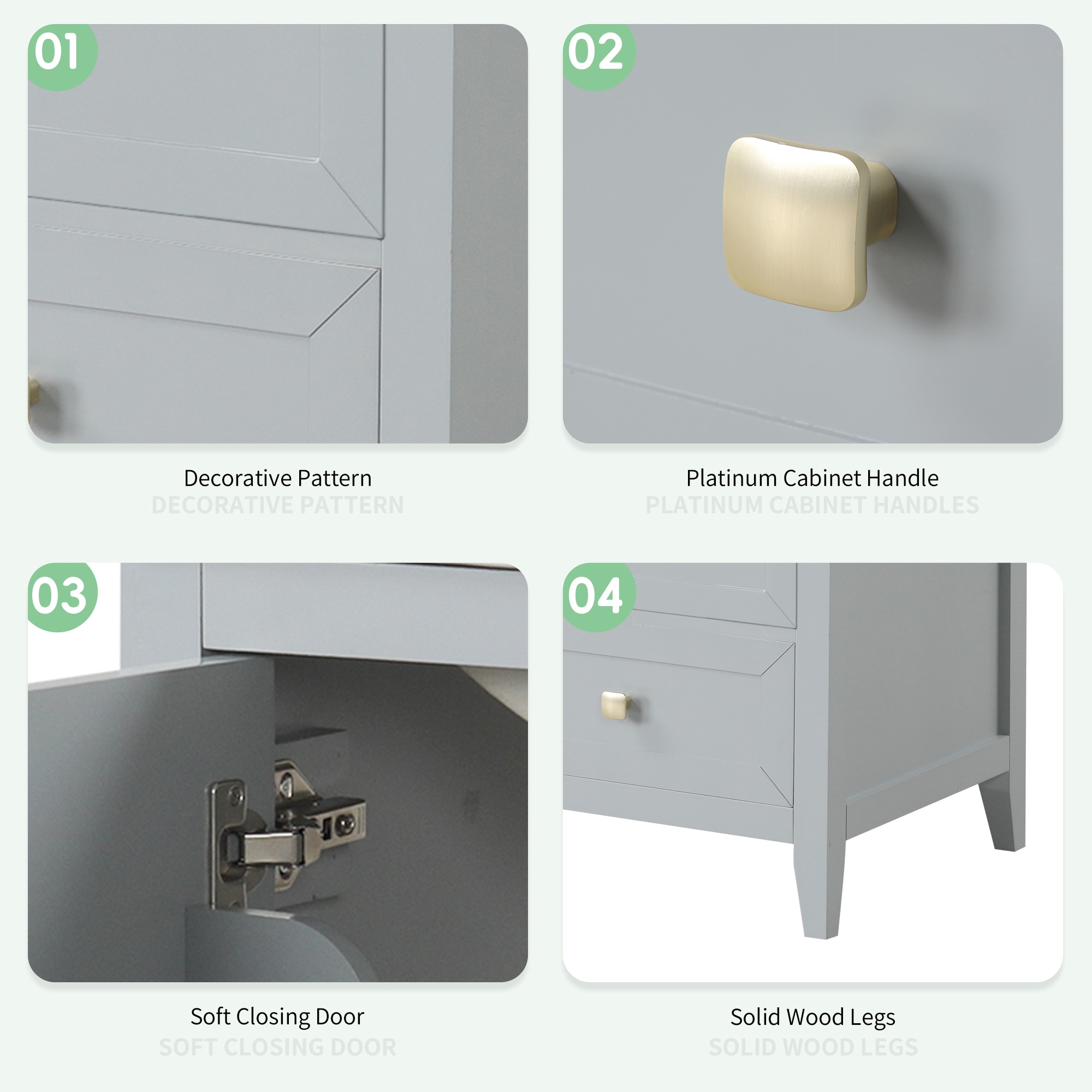 WELLFOR WA18-MB Bath-Vanity-Combo - View #8