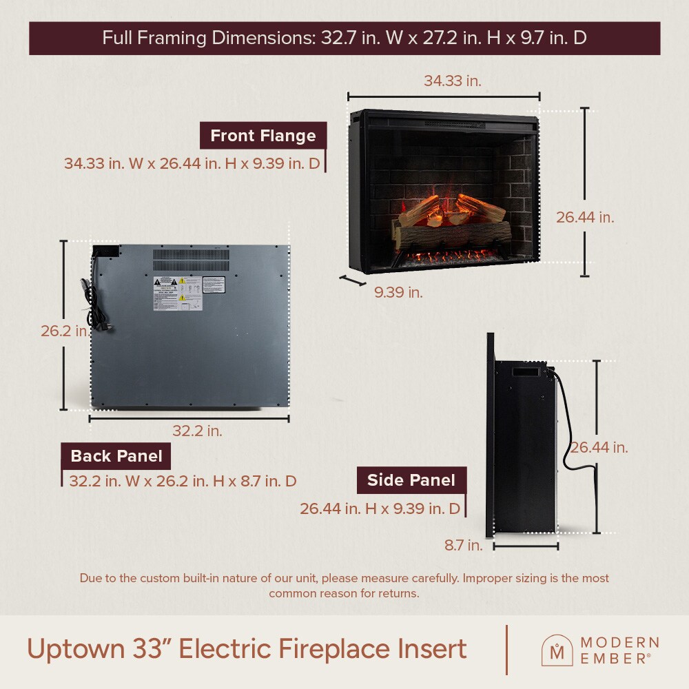 Modern Ember EF-TL-33 Electric-Fireplace-Fireboxes - View #6
