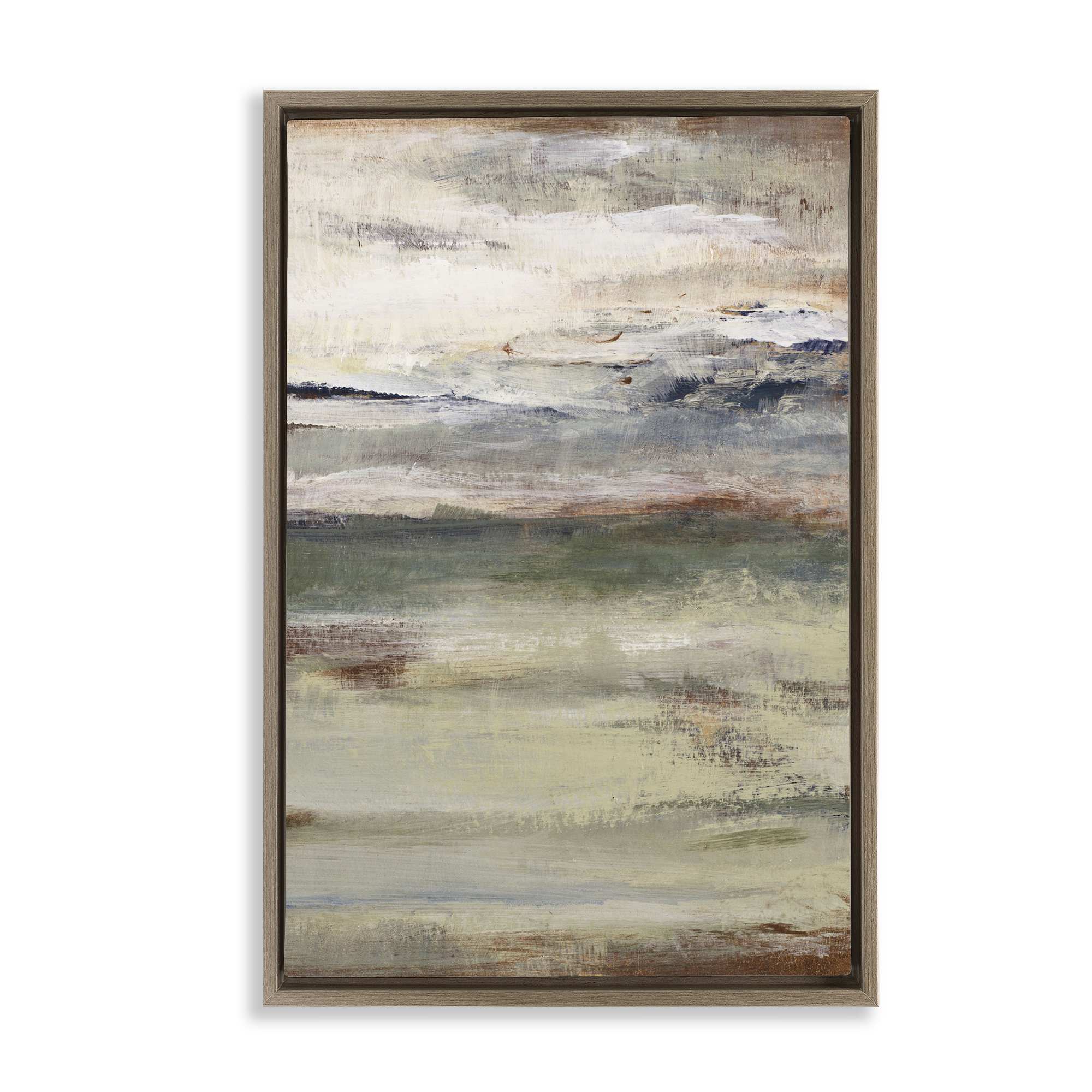 Stupell Industries BT-271-FFE-16X24 Earthy Abstract Layers Floating Frame design by Lanie Loreth
