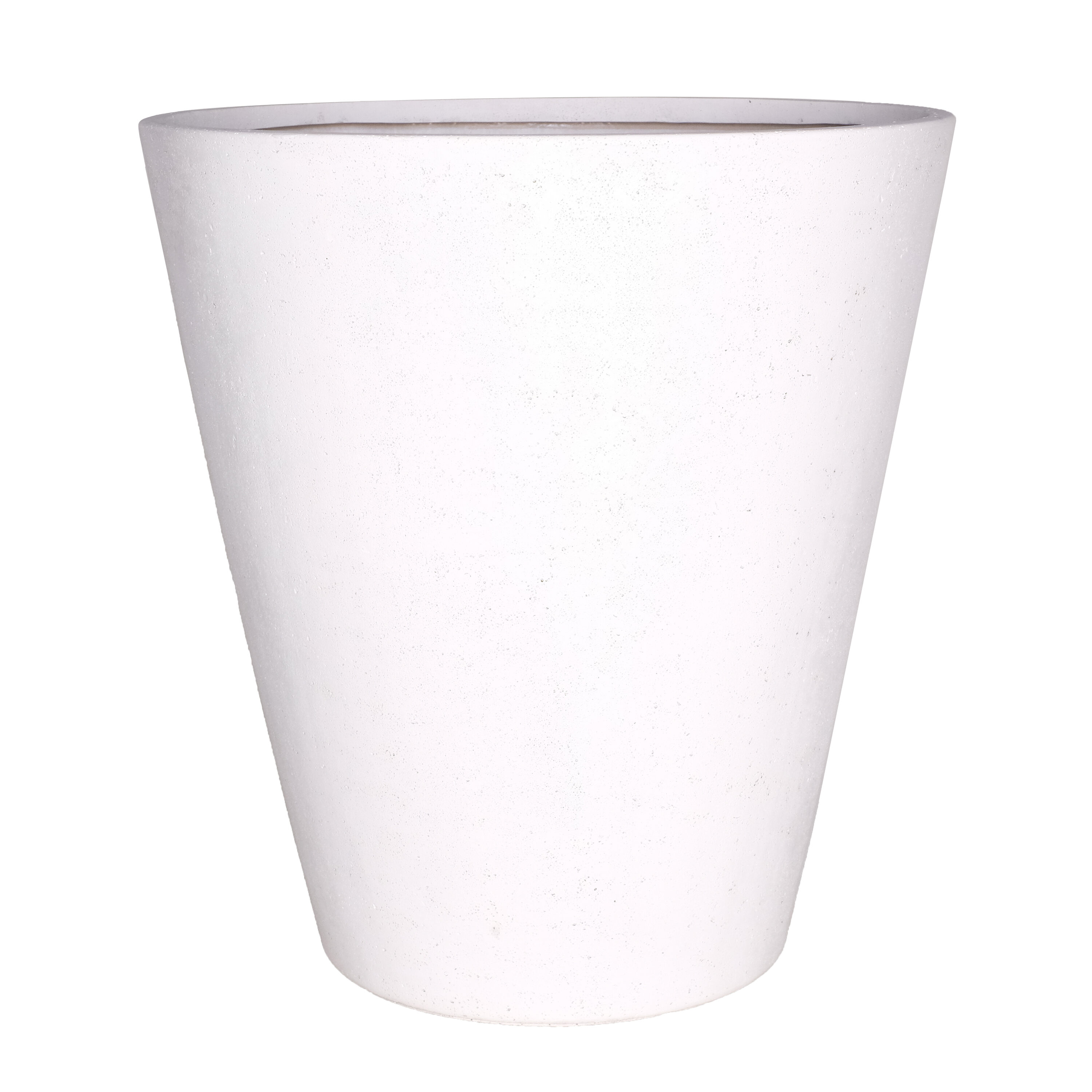 MPG Planters PF2435WH Round 25-Inches W Extra Large Yellow Stone Outdoor Planter with Drainage Holes