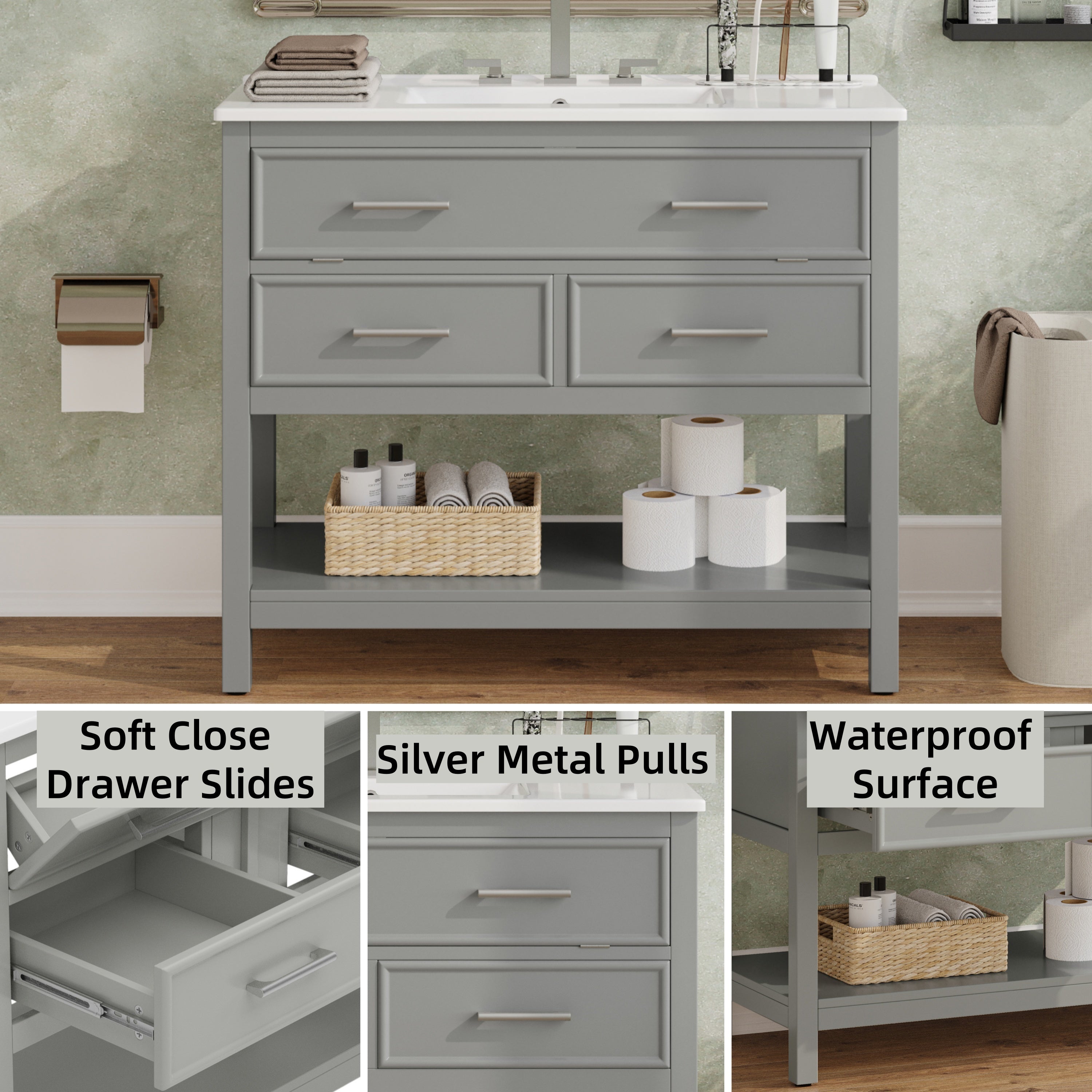 Boyel Living BL-NE-8908G Bath-Vanity-Combo - View #11