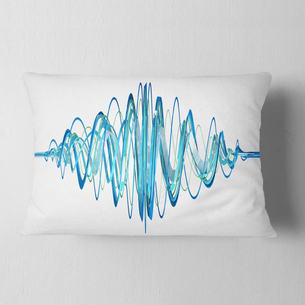 Designart CU8205-12-20 12-in x 20-in Blue Indoor Decorative Pillow
