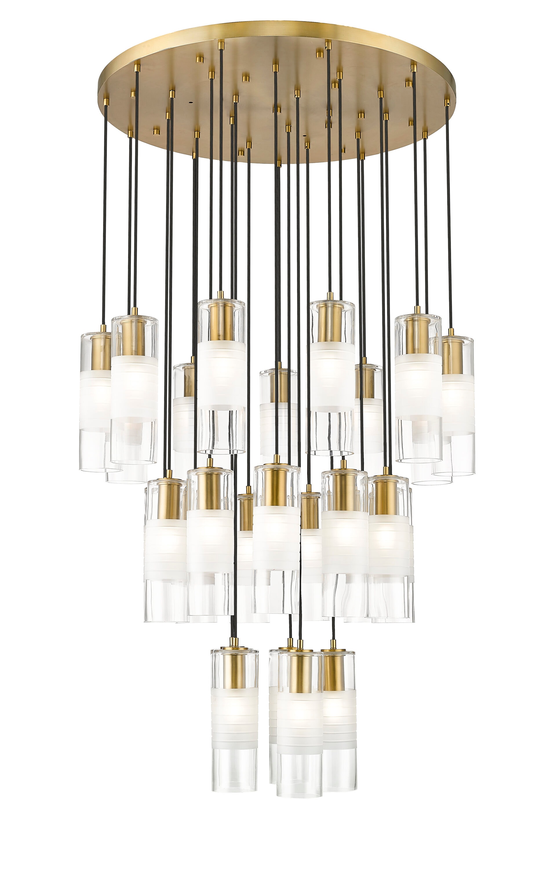 Z-Lite 824P-27R-MGLD Alton 27 -Light Gold Transitional For Use in Bedrooms, Dining Rooms, Foyers, Kitchens, Living Rooms Chandelier