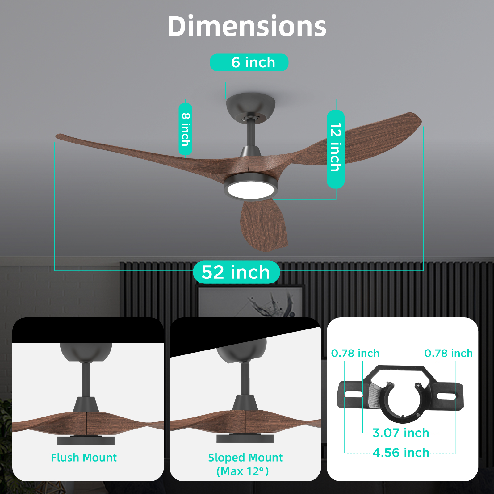 TALOYA TLY-RT-BW-D52 Ceiling-Fans - View #4