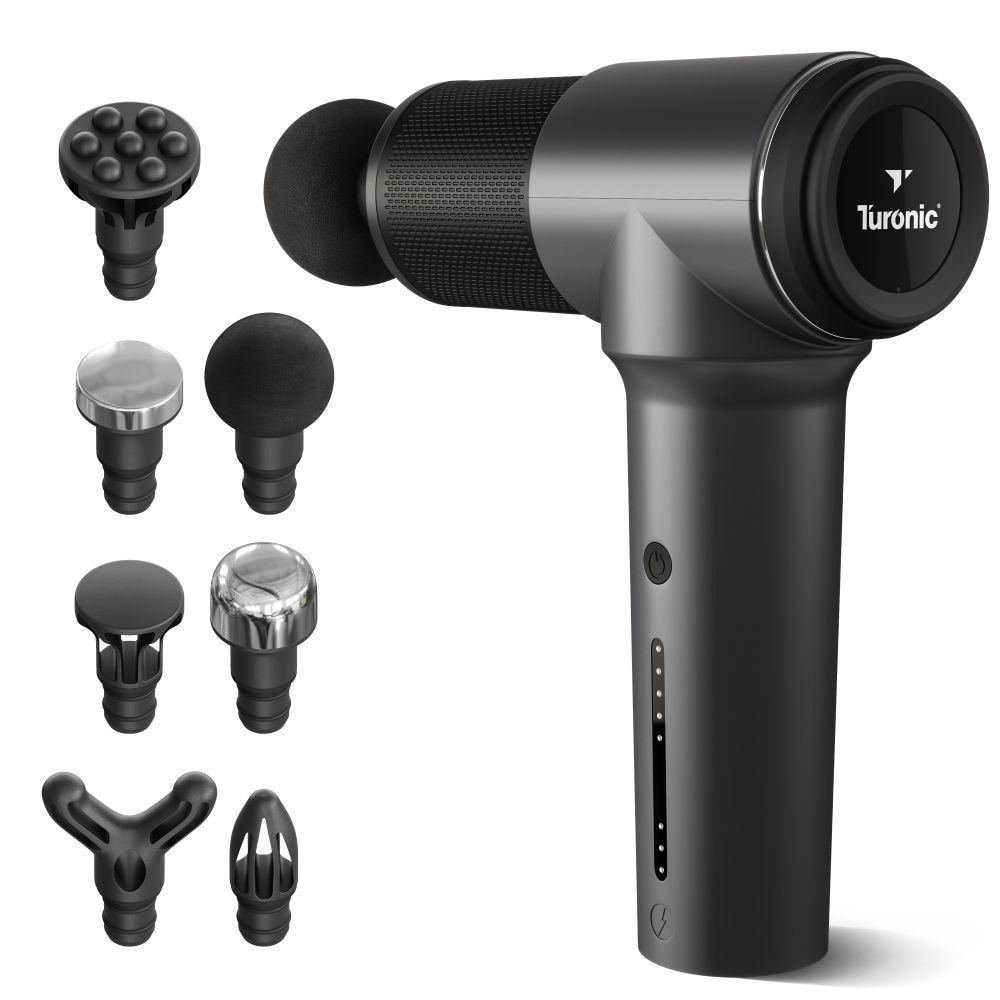Turonic Deep Tissue Massage Gun - GM5 Percussive Massager with 5 Speeds, 7  Replaceable Heads, Rechargeable Battery - Black in the Stretching &  Recovery department at