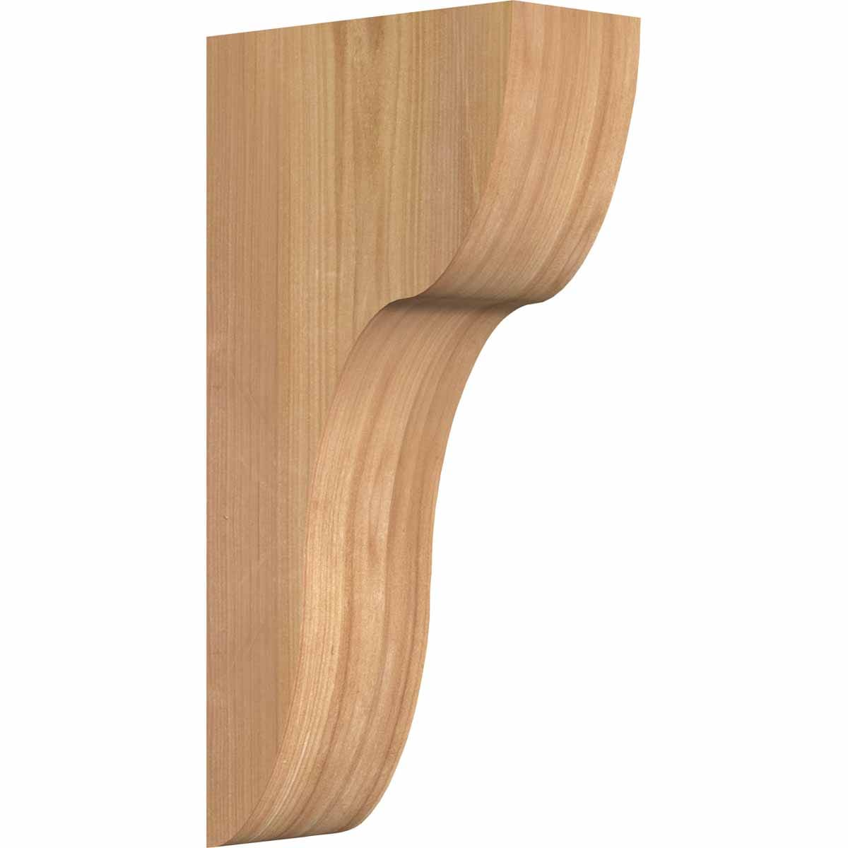 Ekena Millwork COR06X12X24CAR00SWR 5.5-in x 12-in x 24-in Carmel Unfinished Western red cedar Wood Paintable/Stainable Corbel
