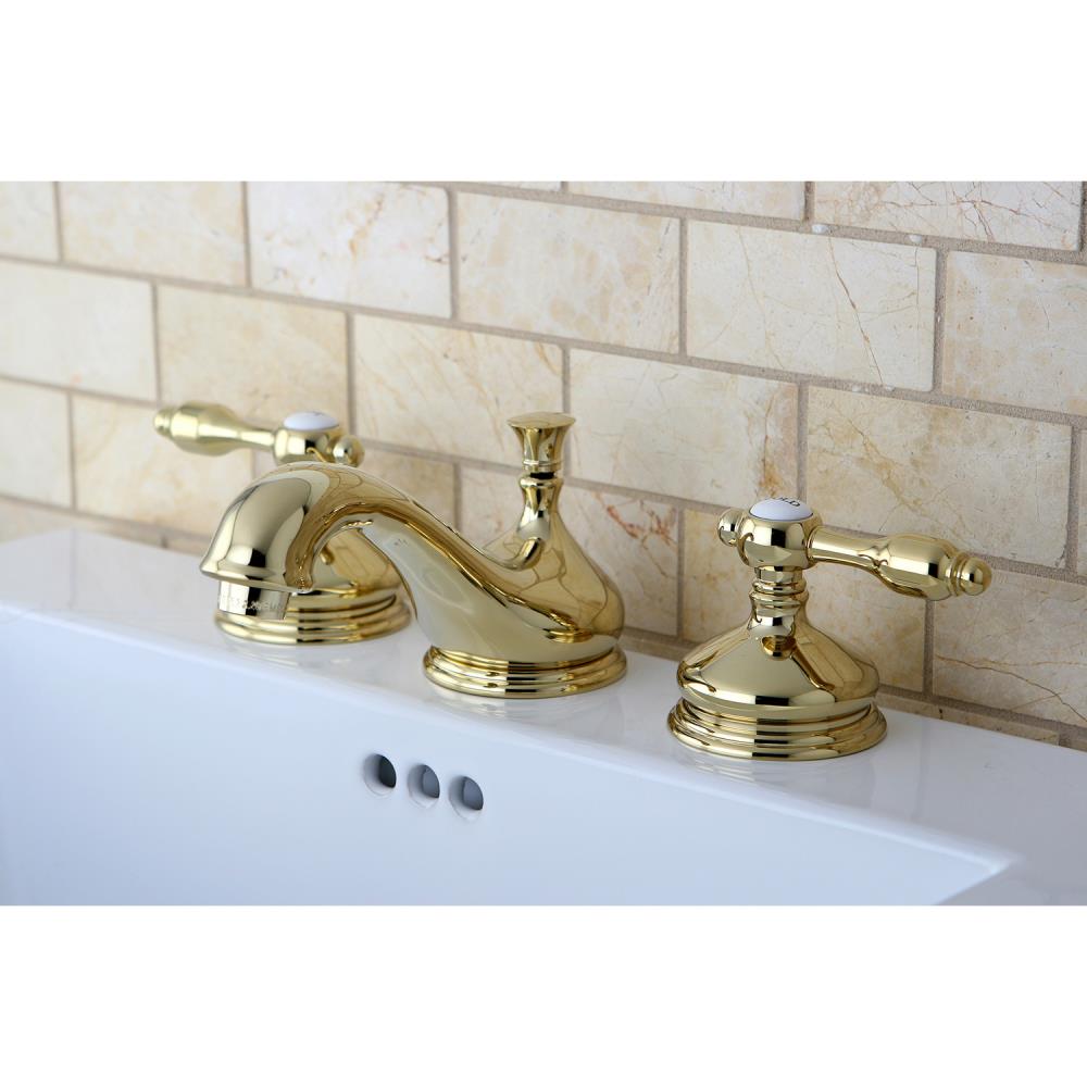 Kingston Brass Vintage Polished Brass Widespread 2-handle Bathroom