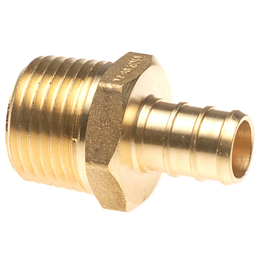Apollo 1-in x 1-in Male Adapter Barb Fitting in the Brass Fittings  department at