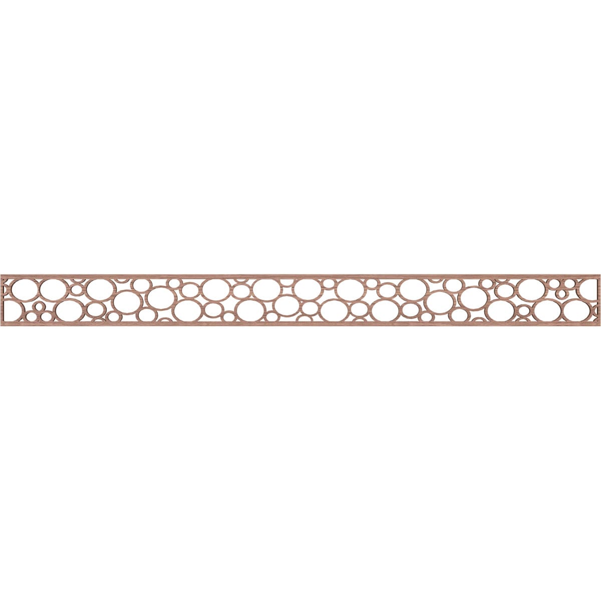 Ekena Millwork MLDA04X46HEMWA Hemingway Fretwork Flat Trim 4-in x 3.87-ft Walnut Brown Unfinished 2157389 Pierced Wall Panel Moulding