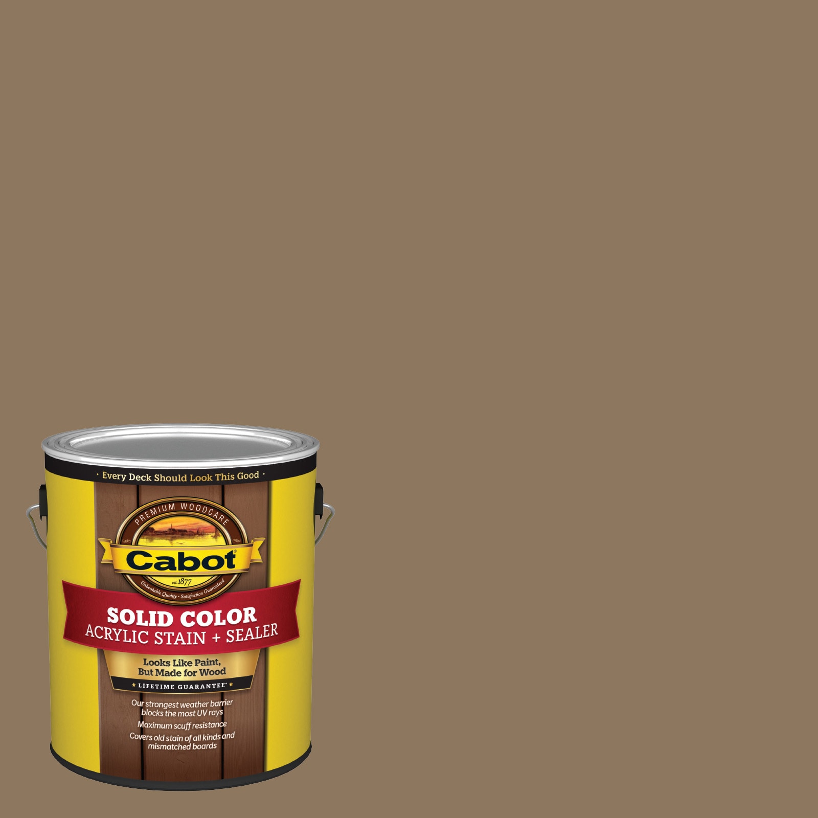 Sealer　Cabot　Solid　and　department　Wood　Stains　in　Acorn　Exterior　(1-Gallon)　Exterior　the　Stain　at