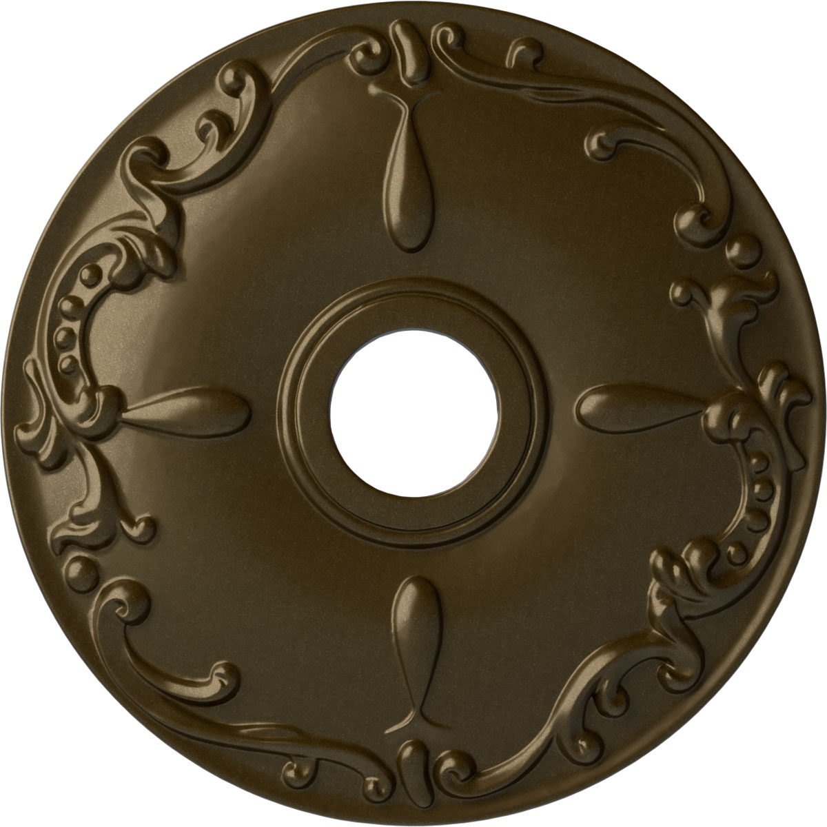 Ekena Millwork CM18KEBRS Kent 18-in W x 18-in L Painted Brass Polyurethane Whole Ceiling Medallion