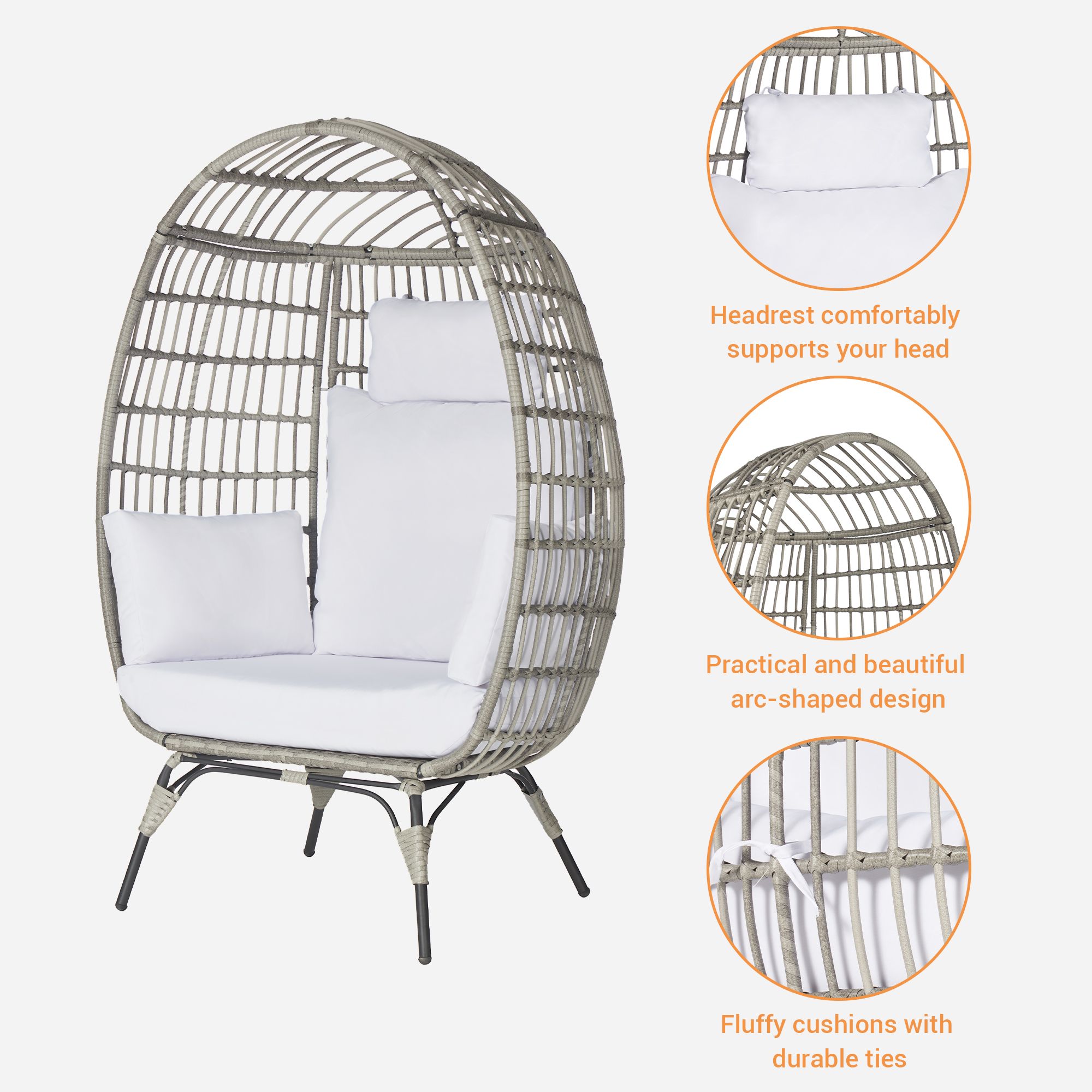 SANSTAR L-JDC62WT-AD Patio-Conversation-Sets - View #3