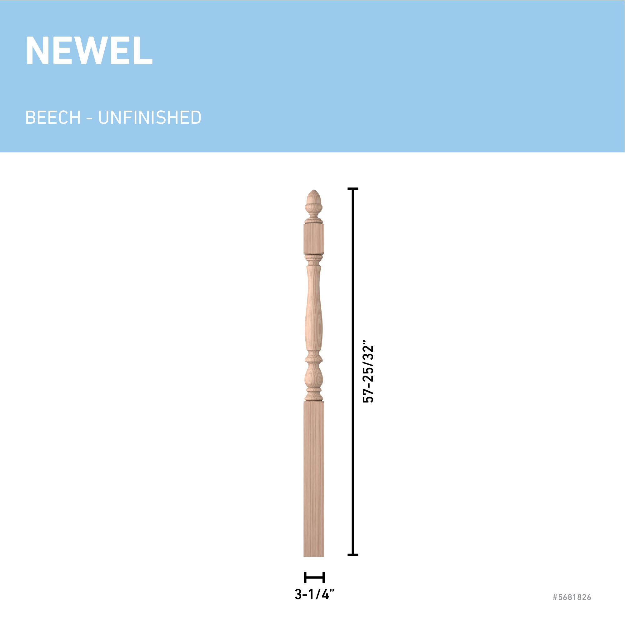 L.J. Smith Stair Systems LJP-3942-B Interior-Stairpart-Newel-Posts - View #3