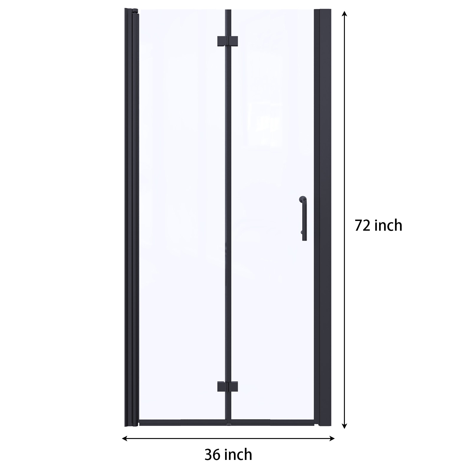 WELLFOR EX2BMBL-30-36 Shower-Doors - View #3