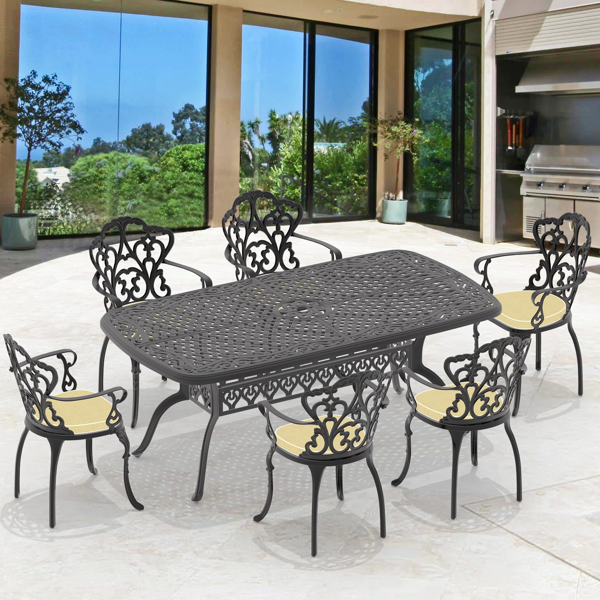 Kahomvis NICE-QP1092-168 Patio-Dining-Sets - View #2