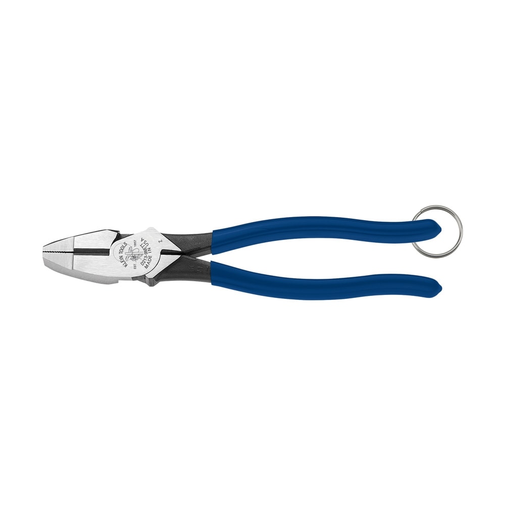Klein Tools D2139NETT Pliers, High-Leverage Side Cutters, Tether Ring