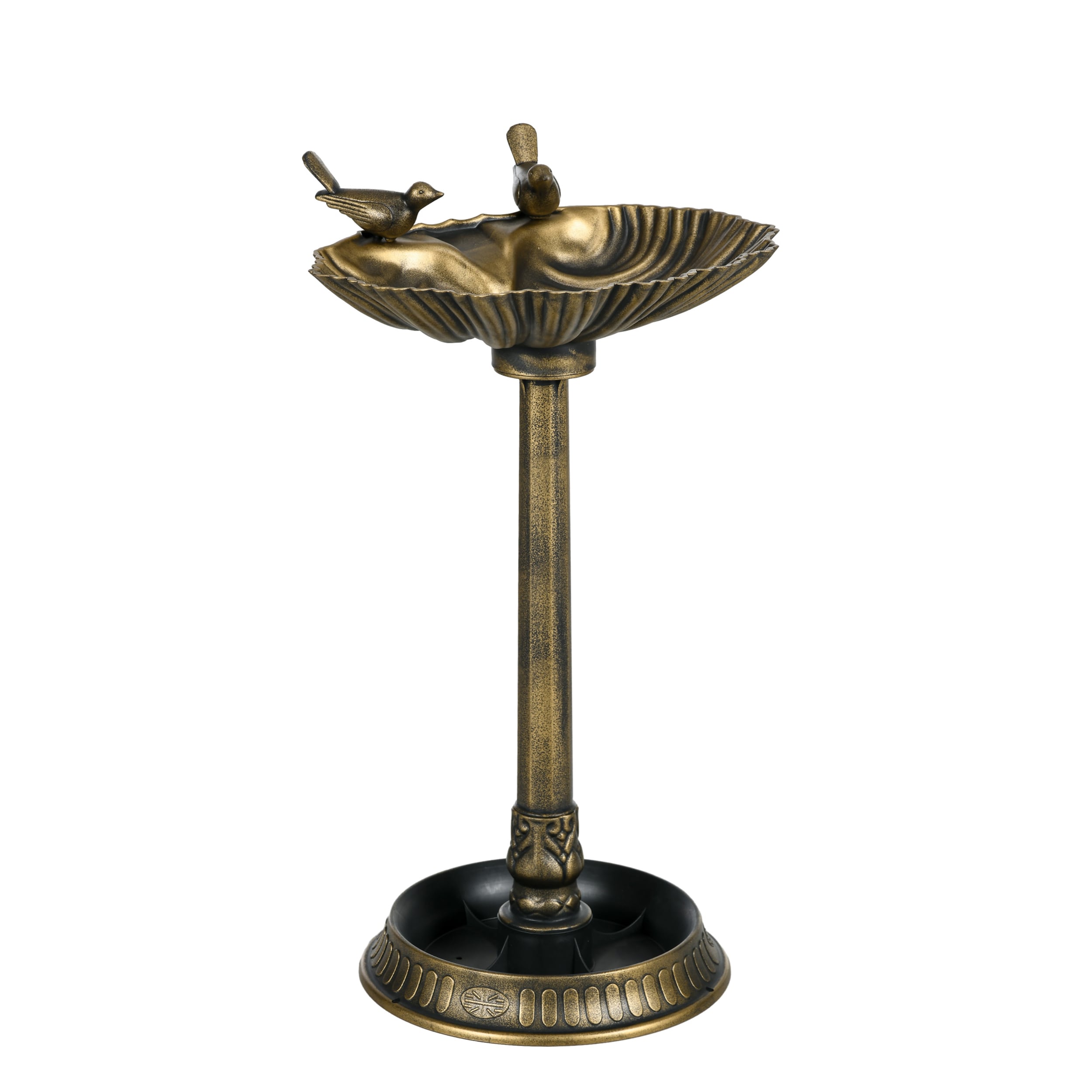 AHIOU HOME ZAAHG-P174544BD 32-in H Bronze Polypropylene Birdbath pedestal