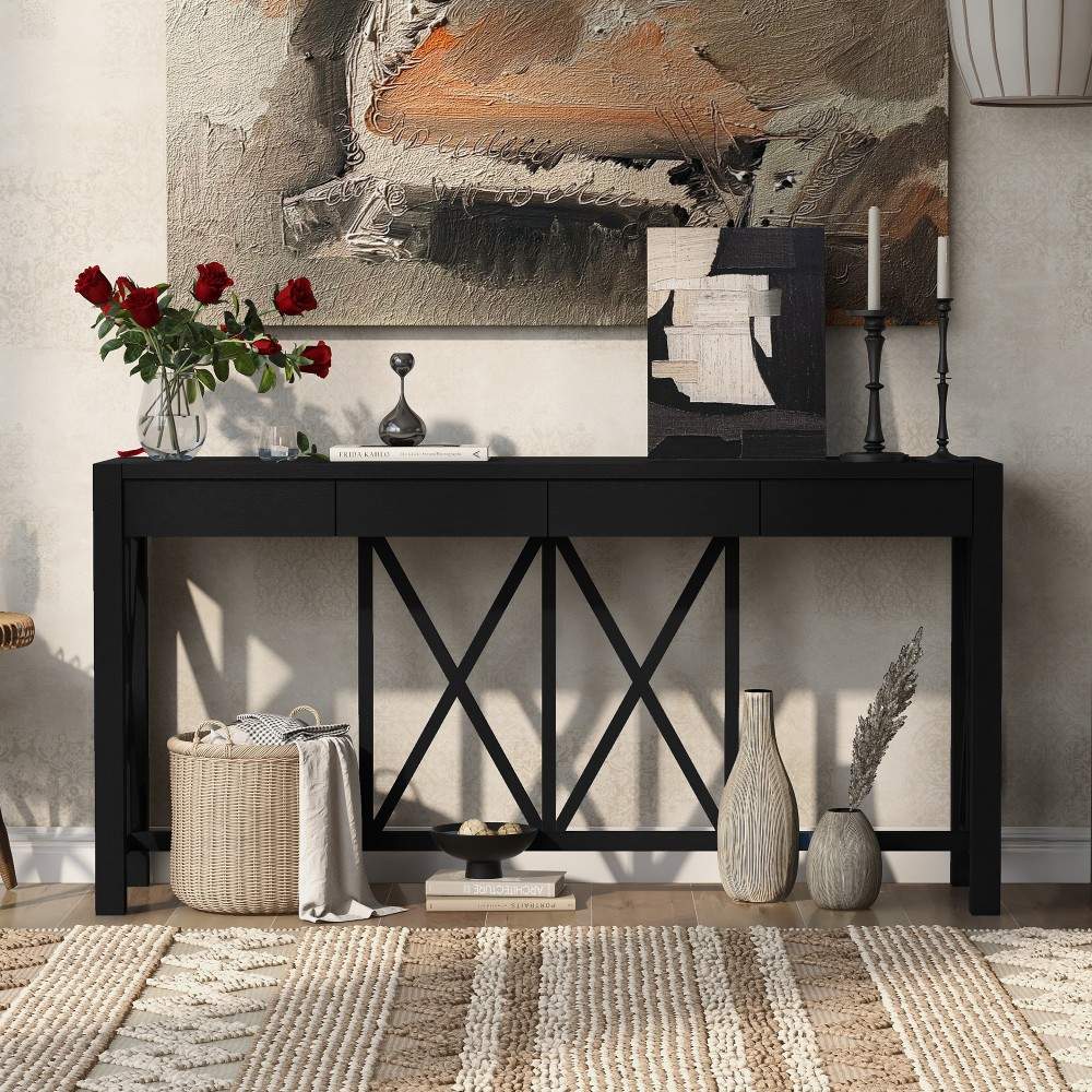 Coolbibila JOHN-CONSOLE-BLACK Console-Sofa-Tables - View #2