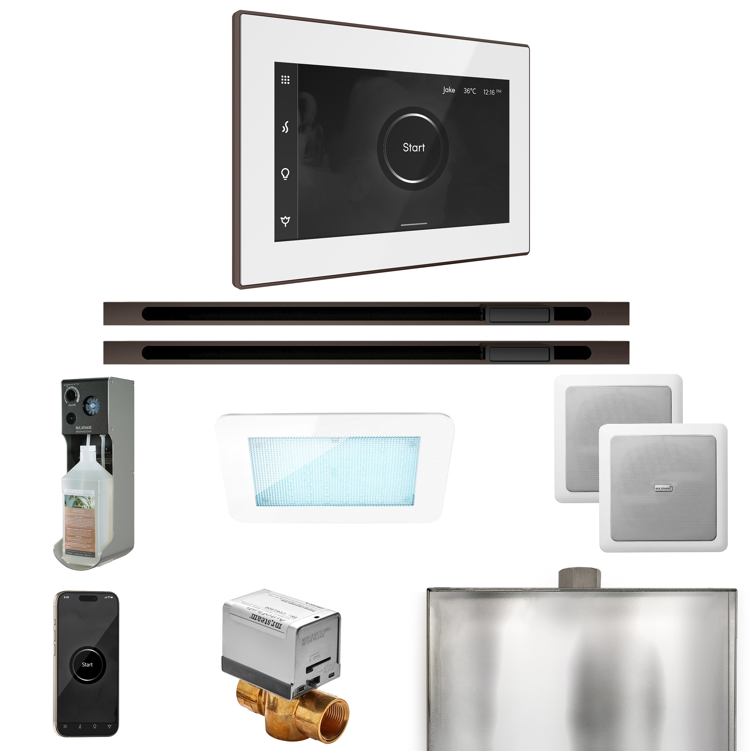 Mr. Steam XDRM2WHXLOB XDream White - Oil-Rubbed Bronze Steam Generator Control Kit