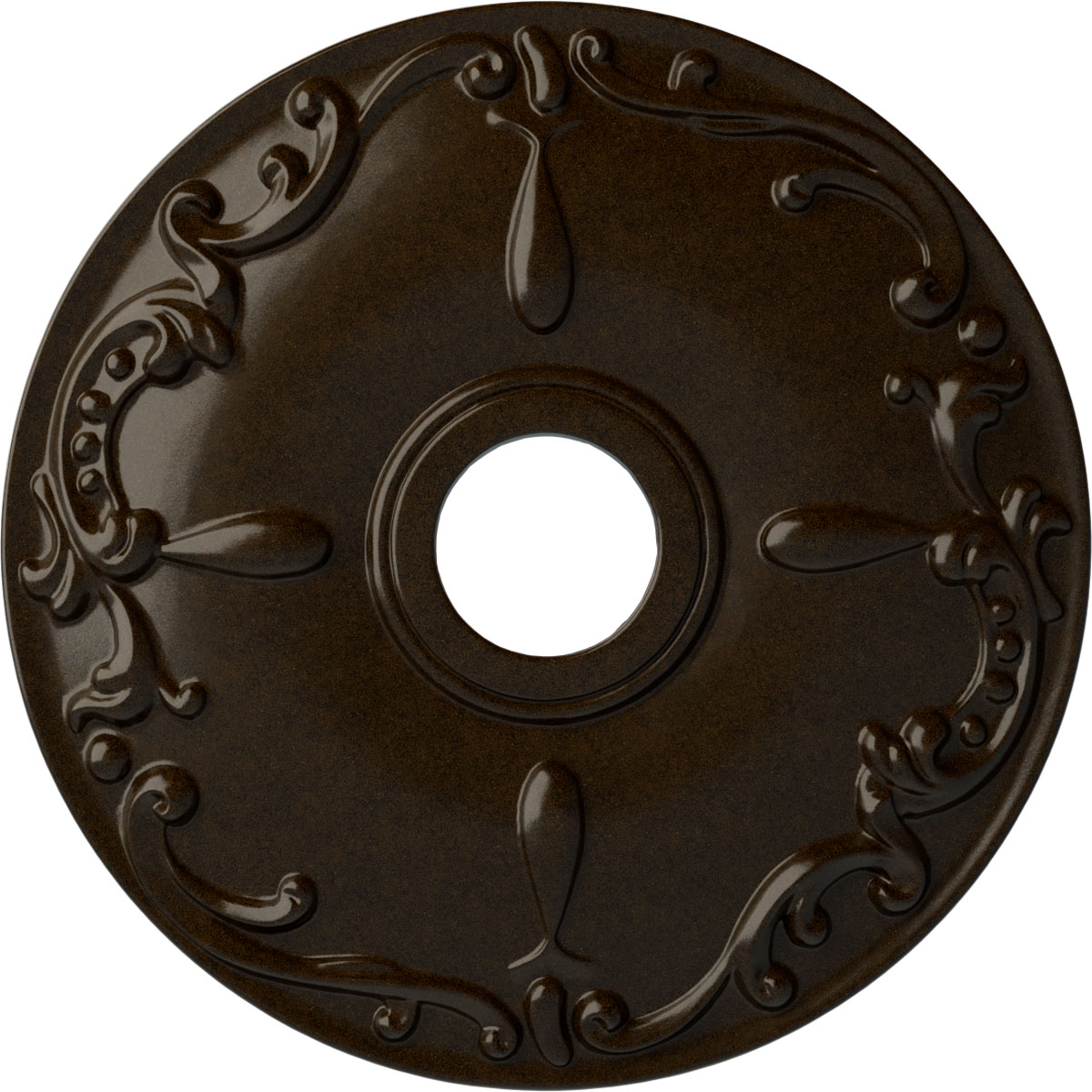 Ekena Millwork CM18KEBZS Kent 18-in W x 18-in L Painted Bronze Polyurethane Whole Ceiling Medallion