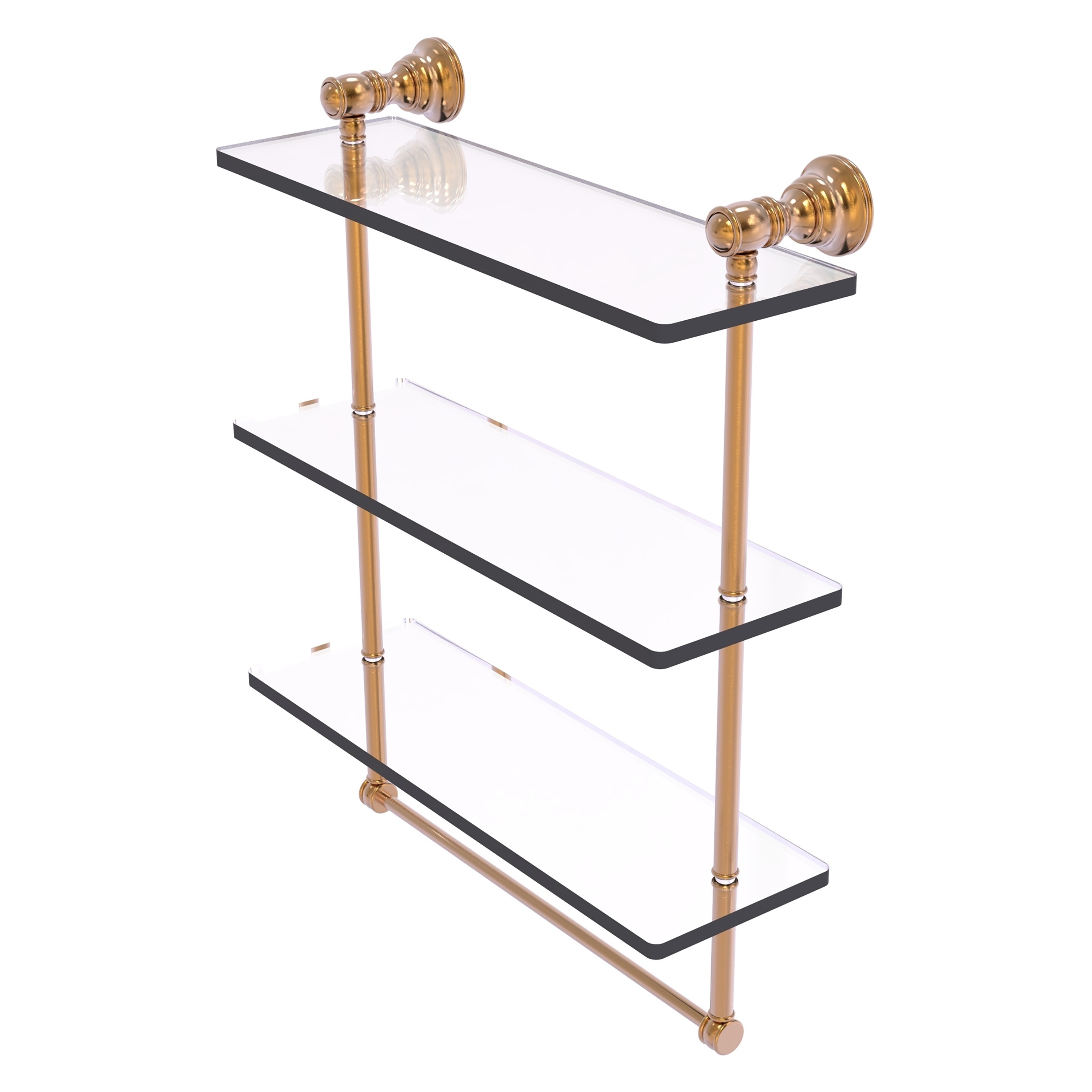 Allied Brass CL-5-16TB-BBR Carolina Brushed Bronze 3 -Tier Wall mount Corner Bathroom Shelf ( 16-in x 19.7-in x 5-in )