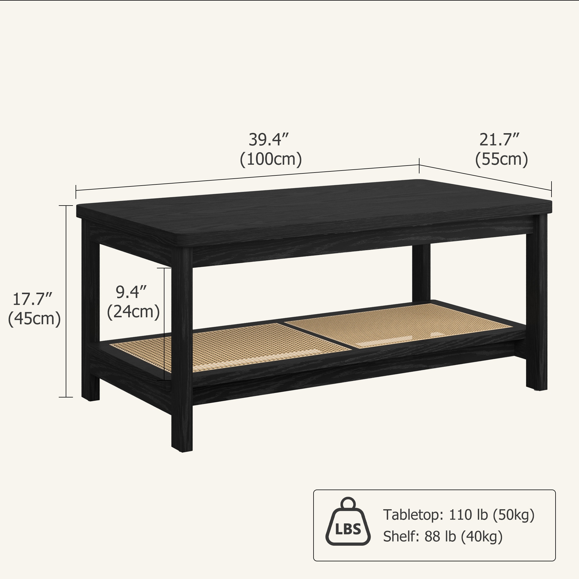 Garvee WYR-PHK-38CNR9BB Coffee-Tables - View #2