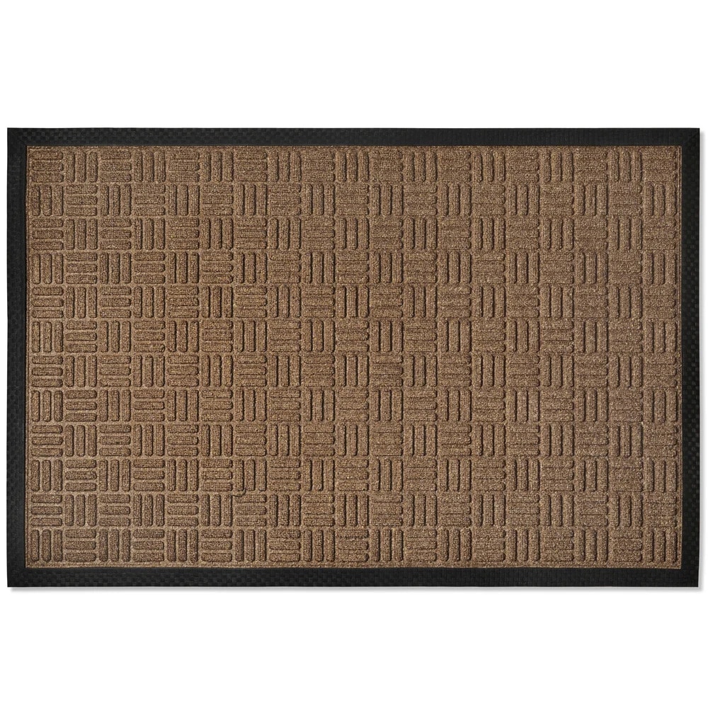 Envelor PP-71503-BR-X 4-ft x 6-ft Checker - Brown Polypropylene Rectangular Indoor or outdoor Decorative Home Door mat