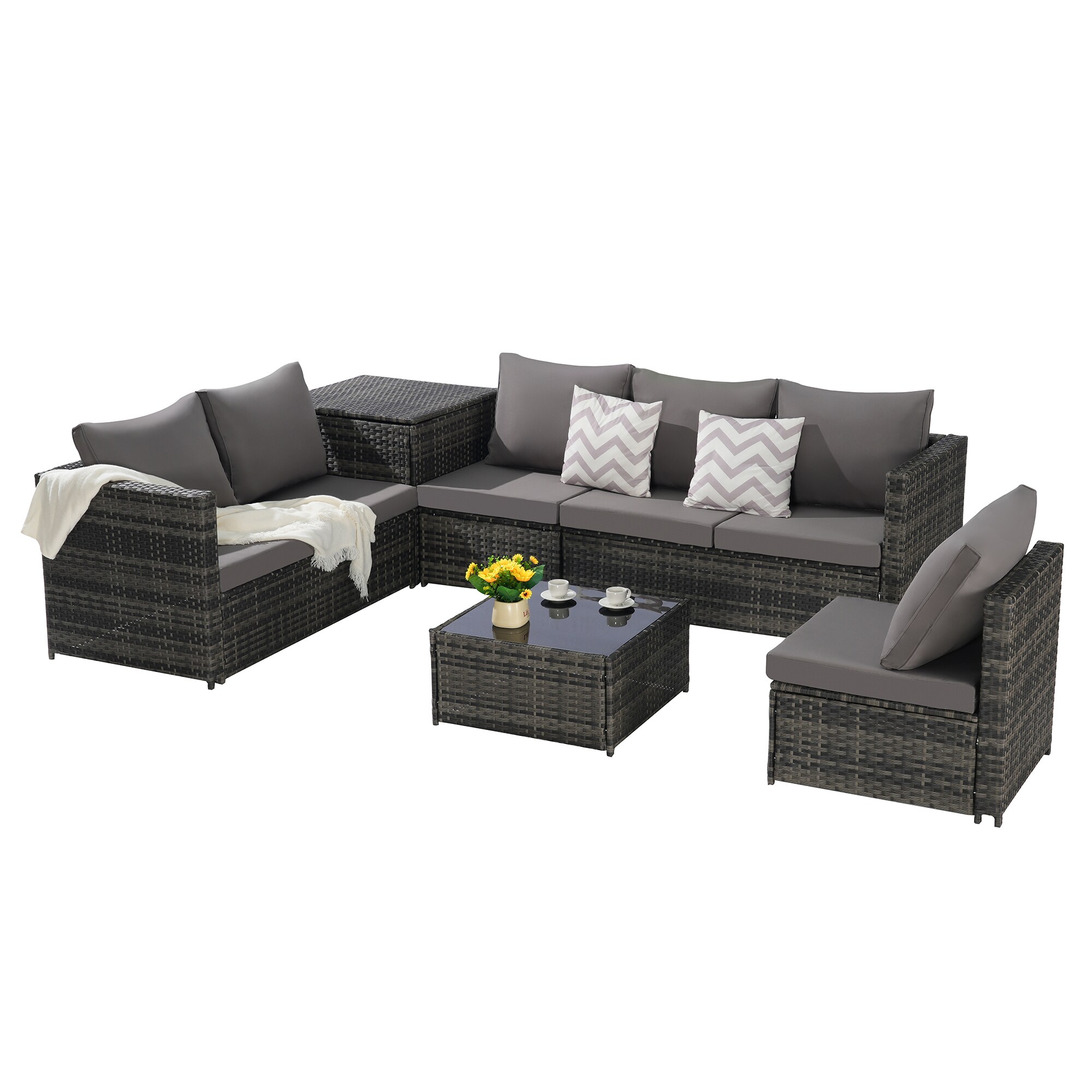 SINOFURN SYB670033GY Patio-Sofas-Daybeds - View #12