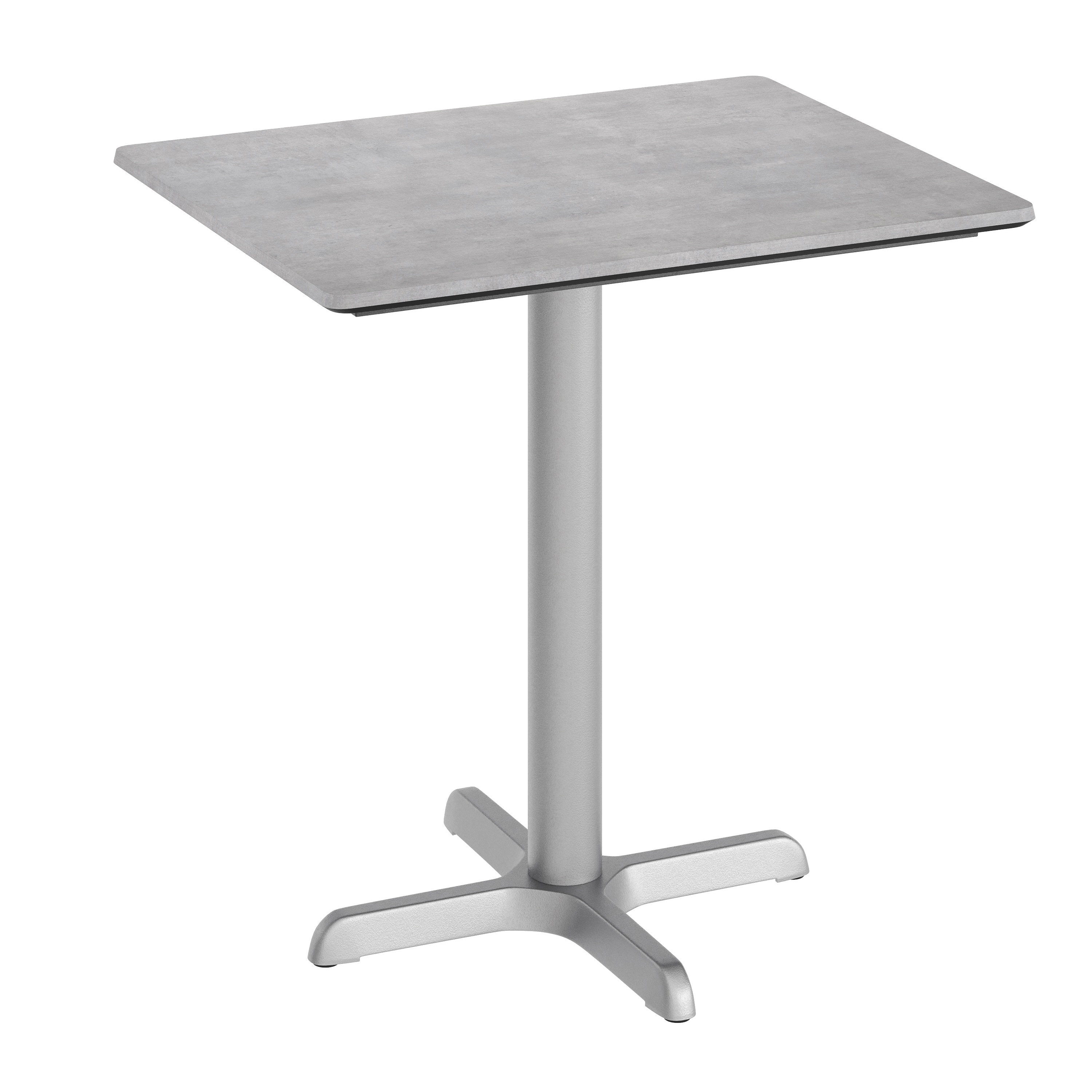 Flash Furniture - TopGuard 30-in x 24-in Outdoor Tabletop- Gray Faux Concrete- Seamless Surface T...