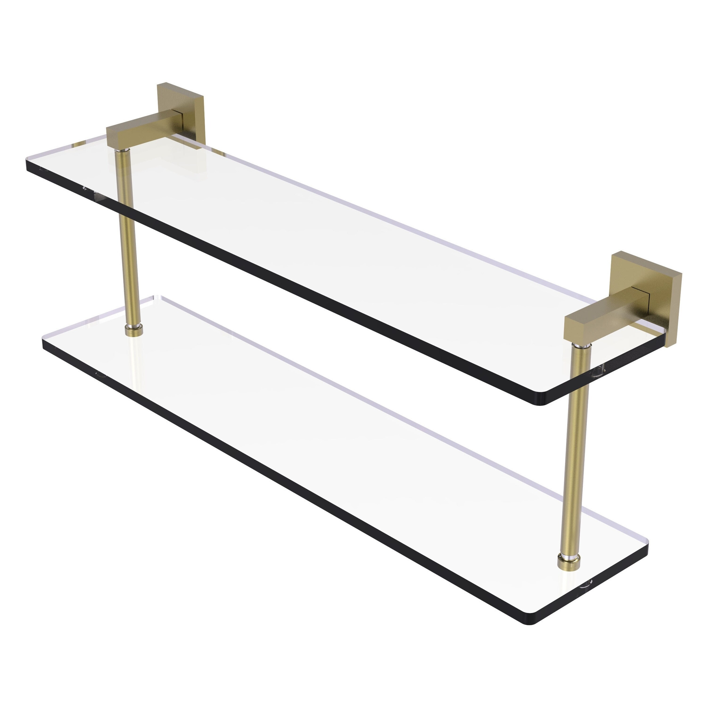 Allied Brass Montero Satin 2-Tier Brass Wall Mount Bathroom Shelf (22 ...