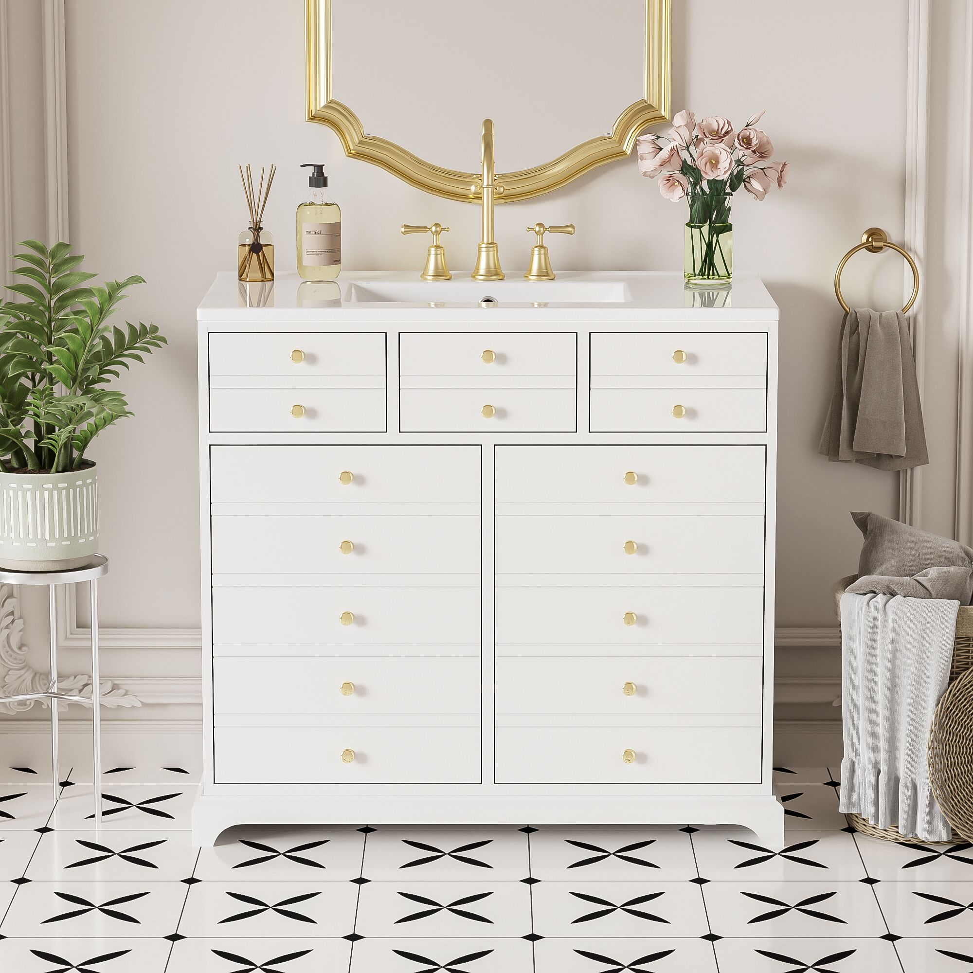 LOVMOR SF-L-N710P195628K Bath-Vanity-Combo - View #2