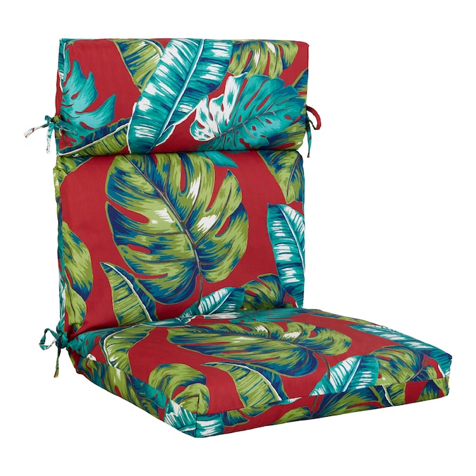 Style Selections Laa Palm High Back Patio Chair Cushion In The Furniture Cushions Department At Com - Patio Chair Cushions With High Back