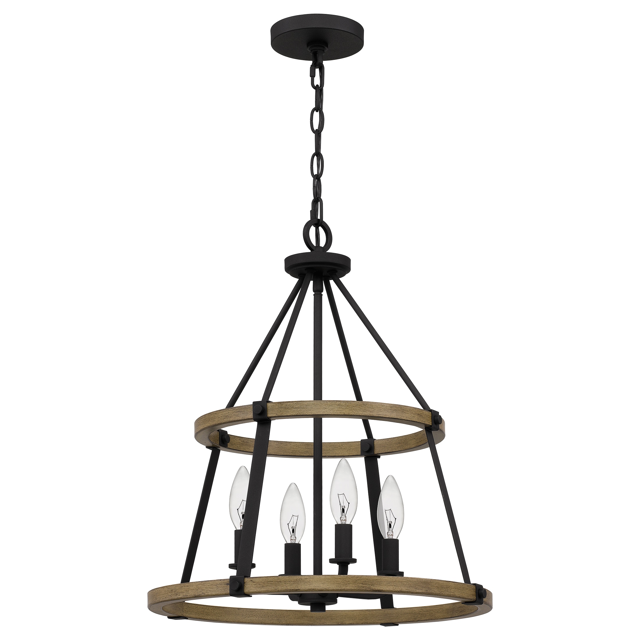 Ashley Harbour Lochland 4 Light Earth Black Farmhouse Geometric Pendant Light in the Pendant Lighting department at Lowes