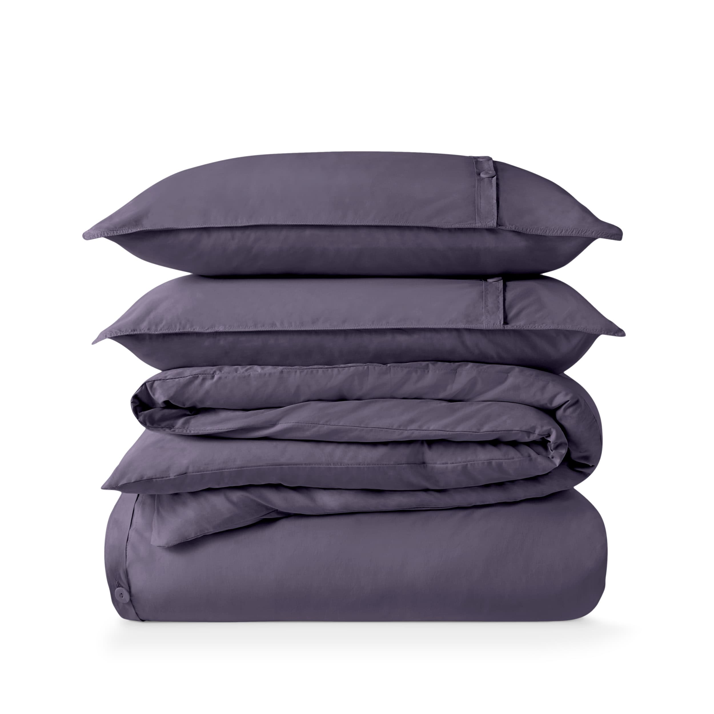Bare Home Organic Cotton Percale Cooling Duvet Cover and Sham Set