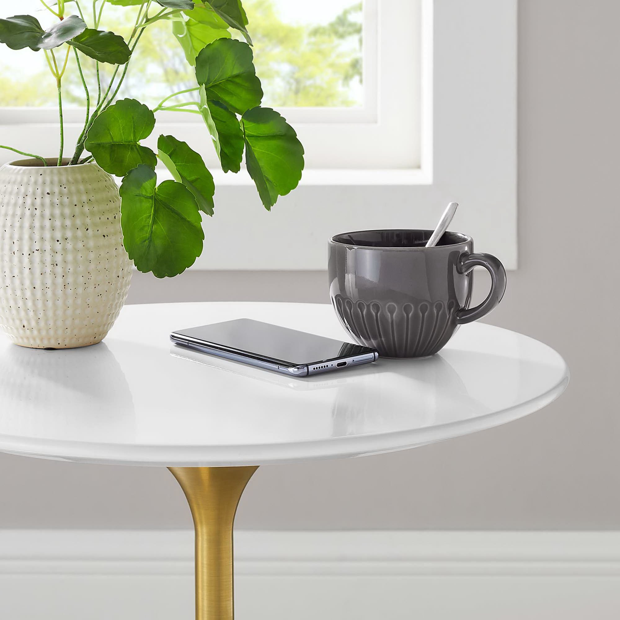 Modway EEI-5683-GLD-WHI End-Tables - View #6