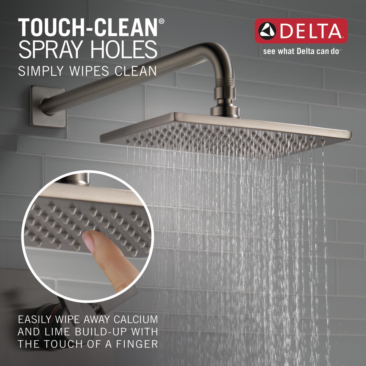 Delta Vero Stainless 1-handle Single Function Square Shower Faucet