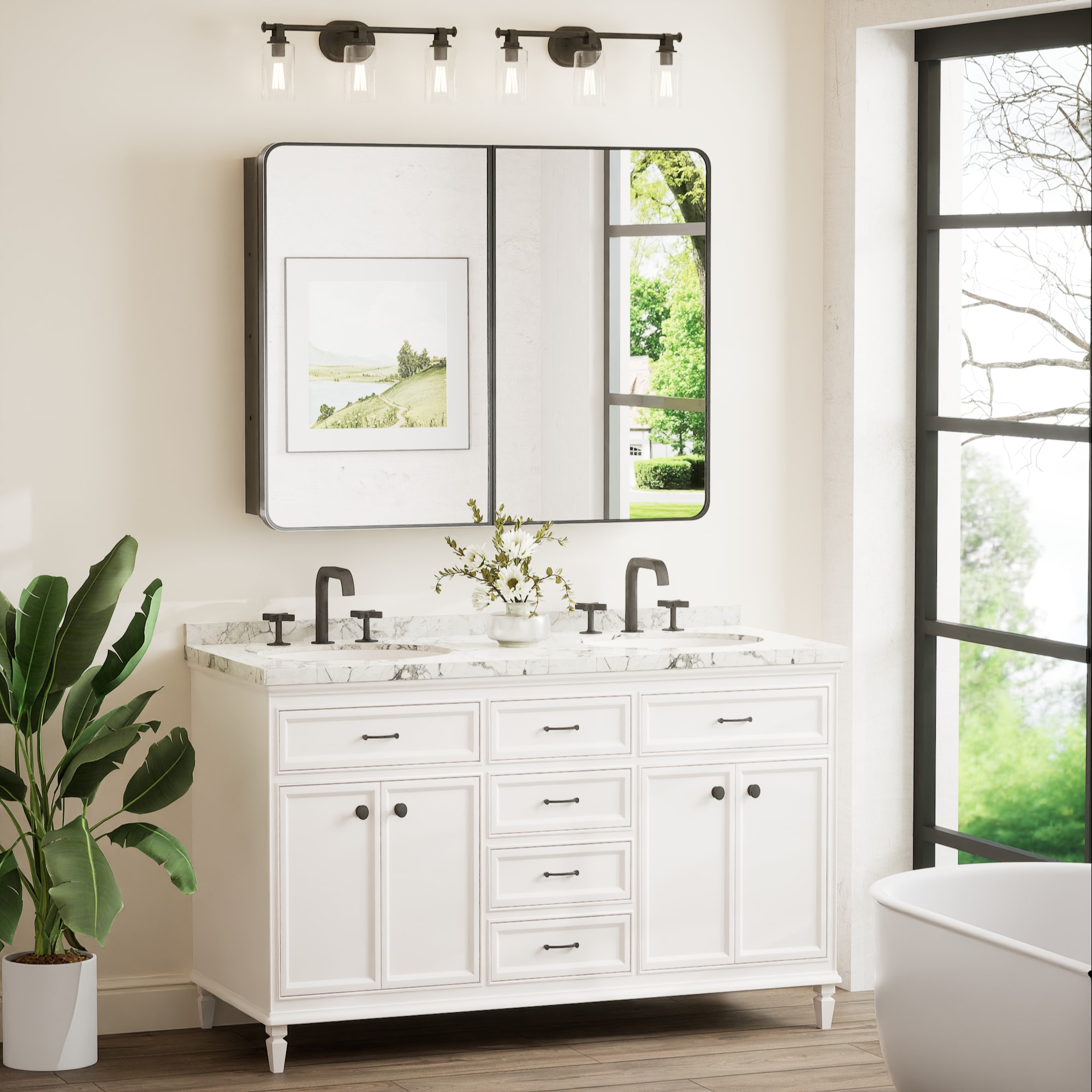 Keonjinn LW-JSKJG-YJ-10181BK Bathroom-Medicine-Cabinets - View #2