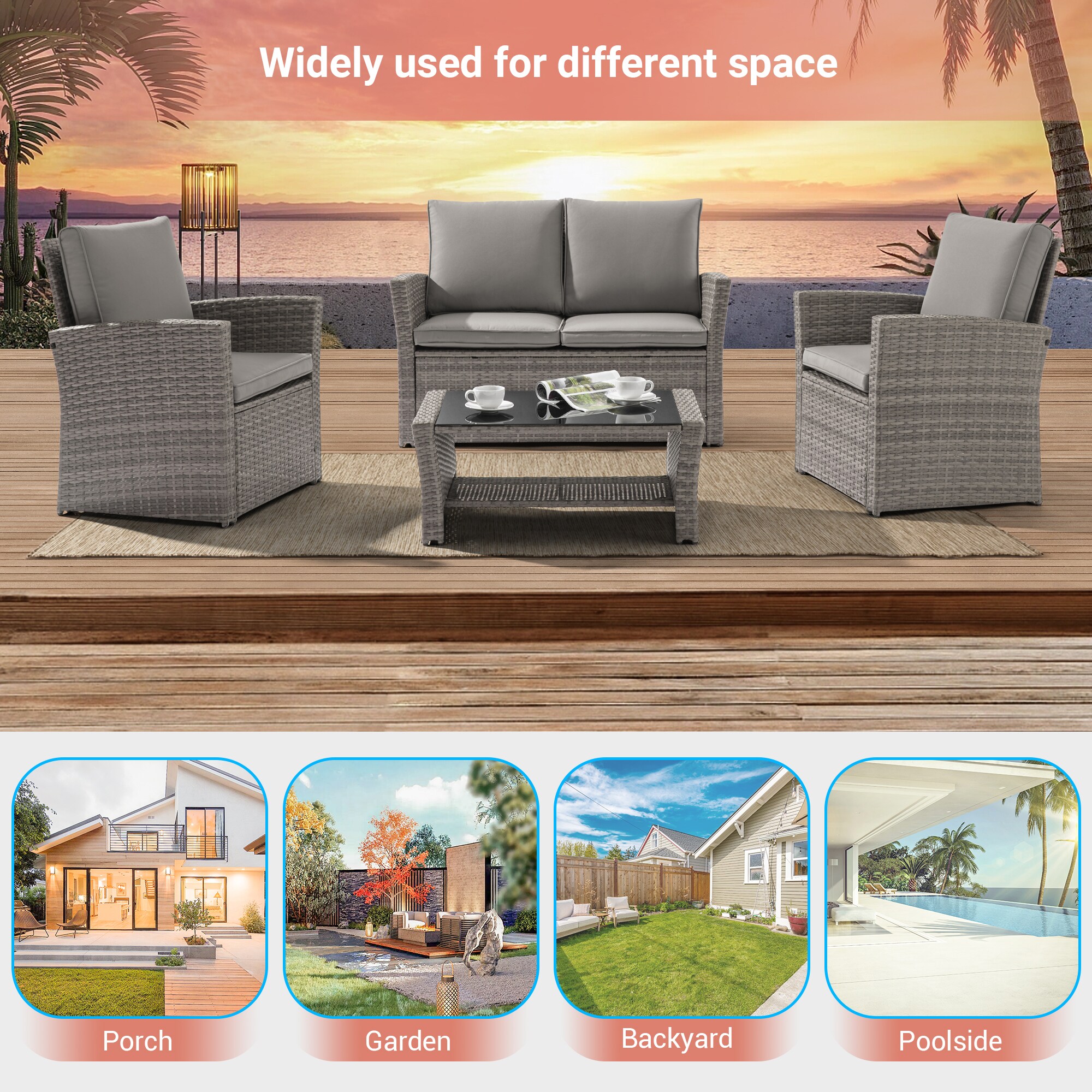 ACEGOSES LW-F600HGY Patio-Conversation-Sets - View #5