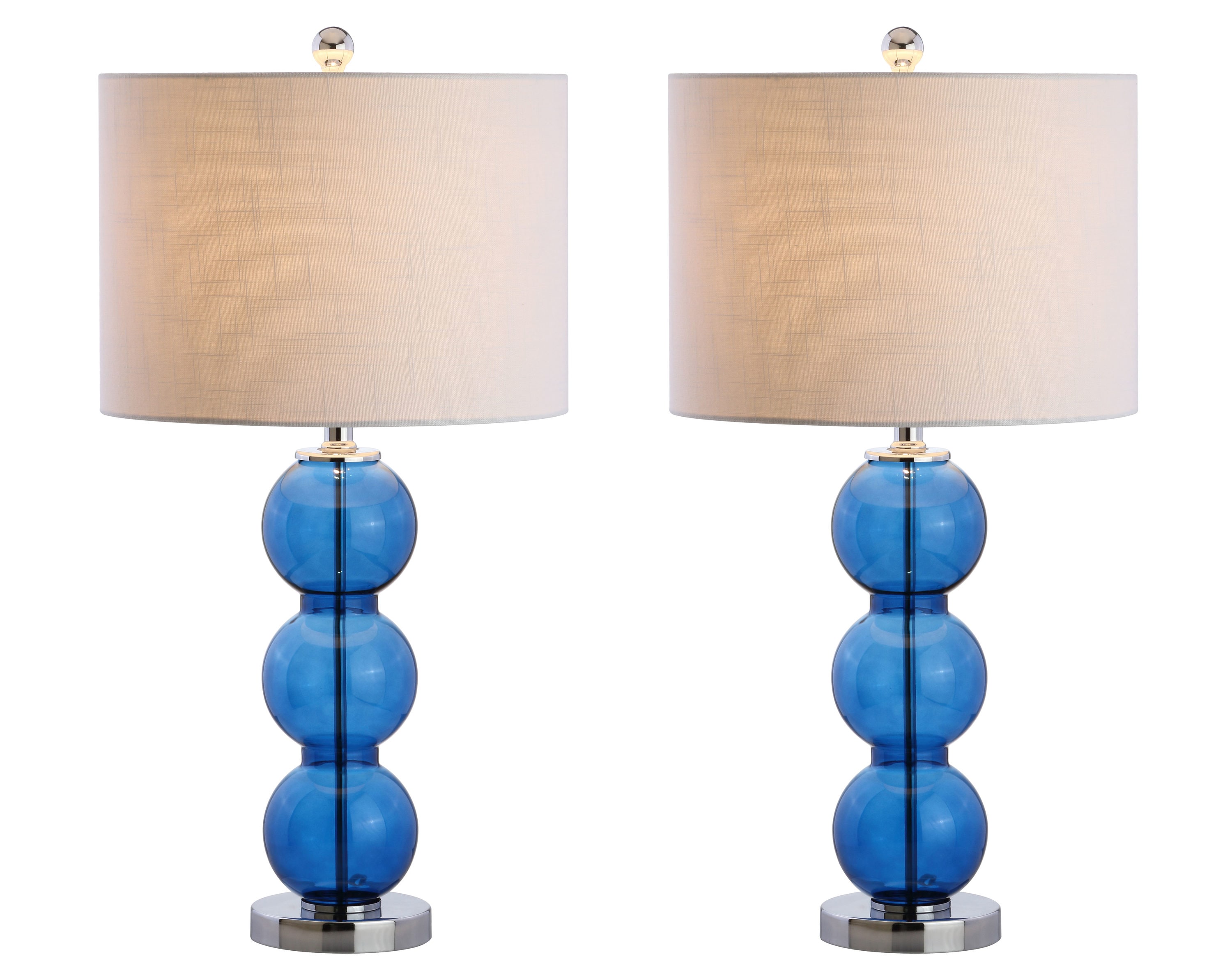 JONATHAN Y Transitional 27-in Cobalt Blue Led; Rotary Socket Table Lamp ...