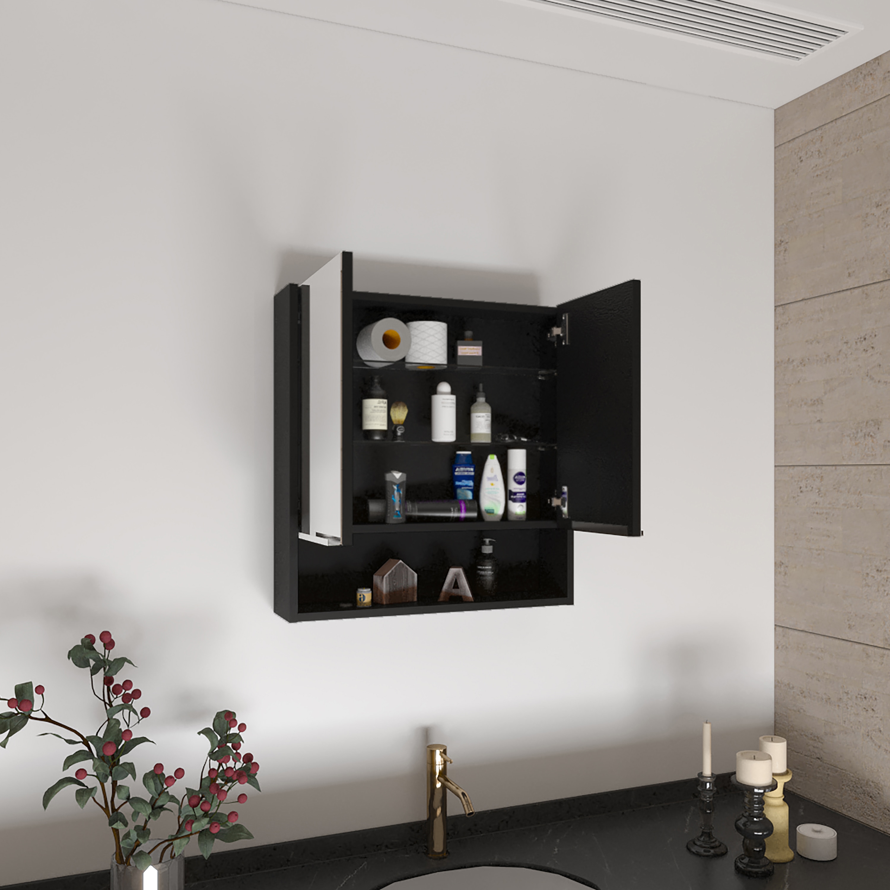LOVMOR SF-J-B128P148781 Bathroom-Medicine-Cabinets - View #2