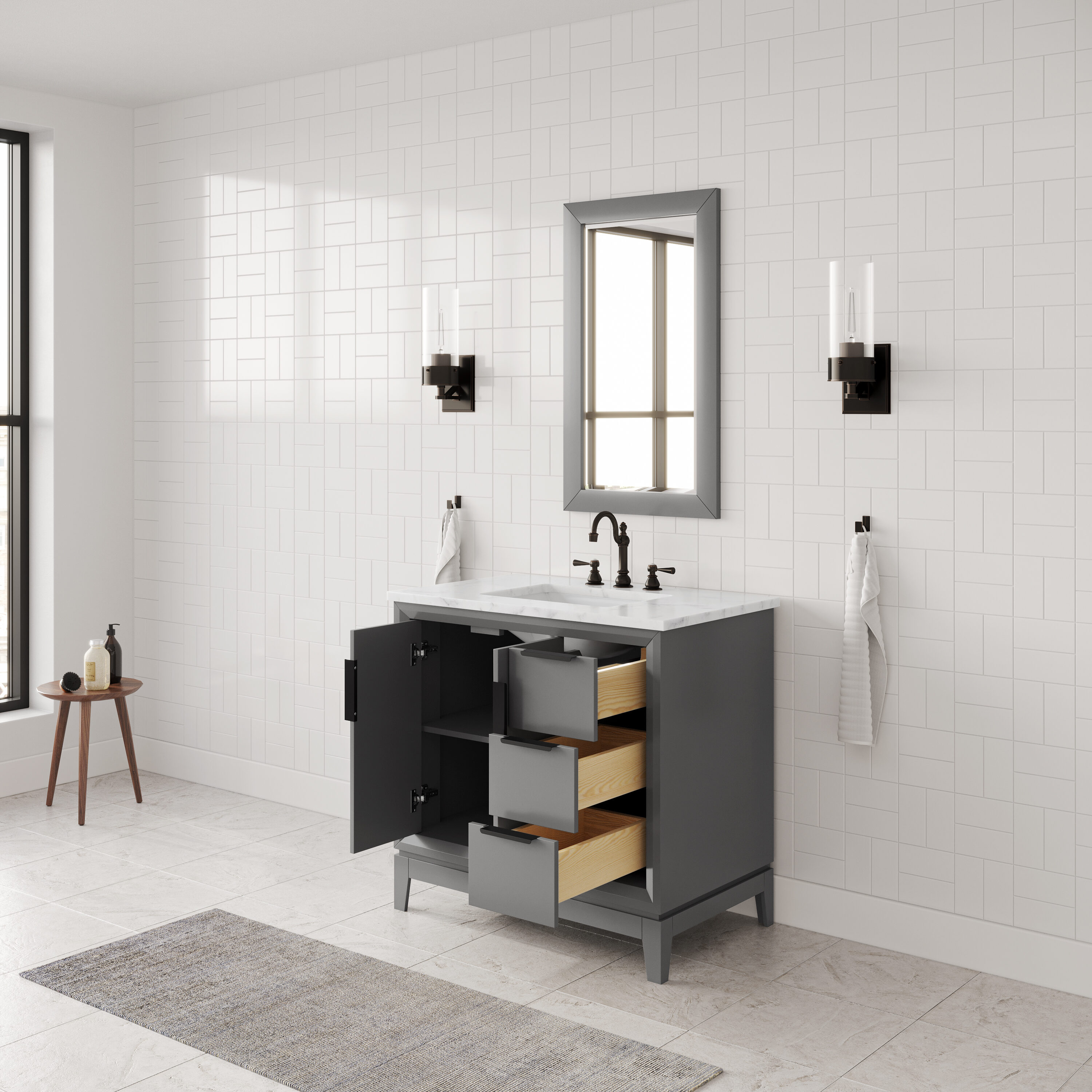 Water Creation VEL036CWCG27 Bath-Vanity-Combo - View #7