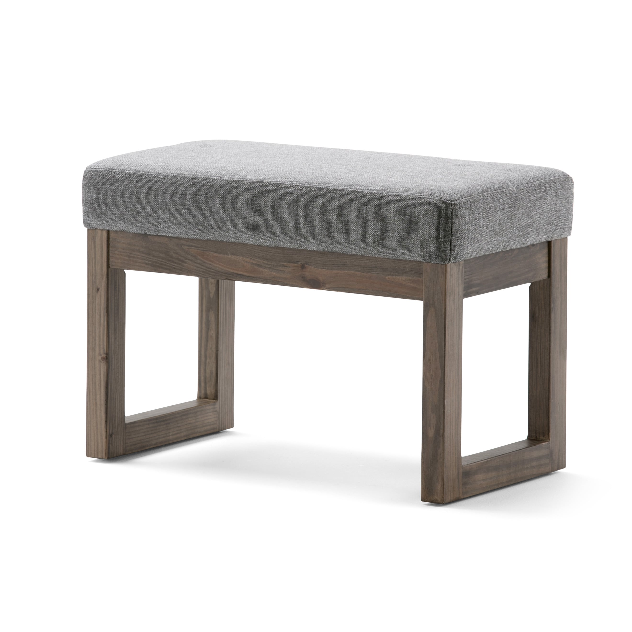 Simpli Home Milltown Modern Grey Storage Ottoman in the Ottomans