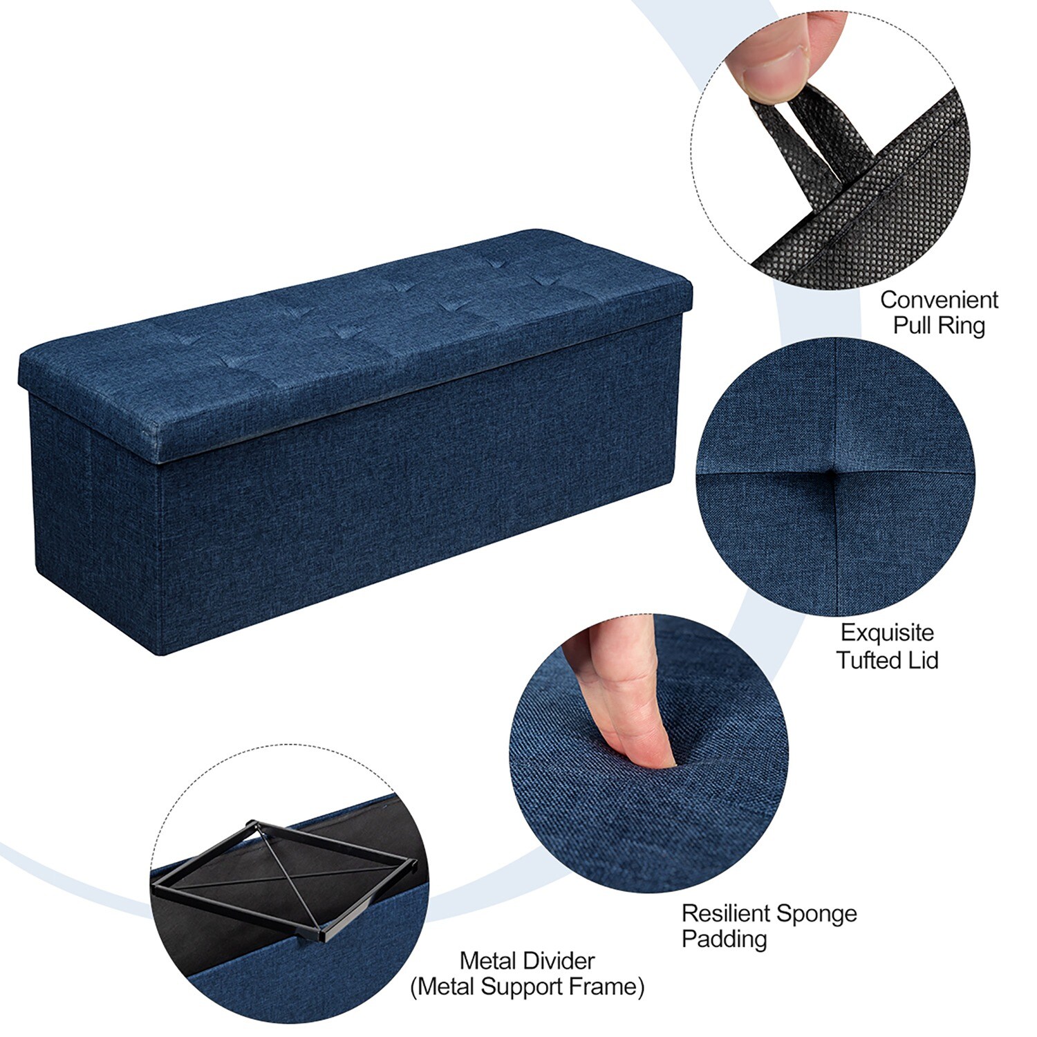 Costway CSHY004550 Indoor-Ottomans - View #7