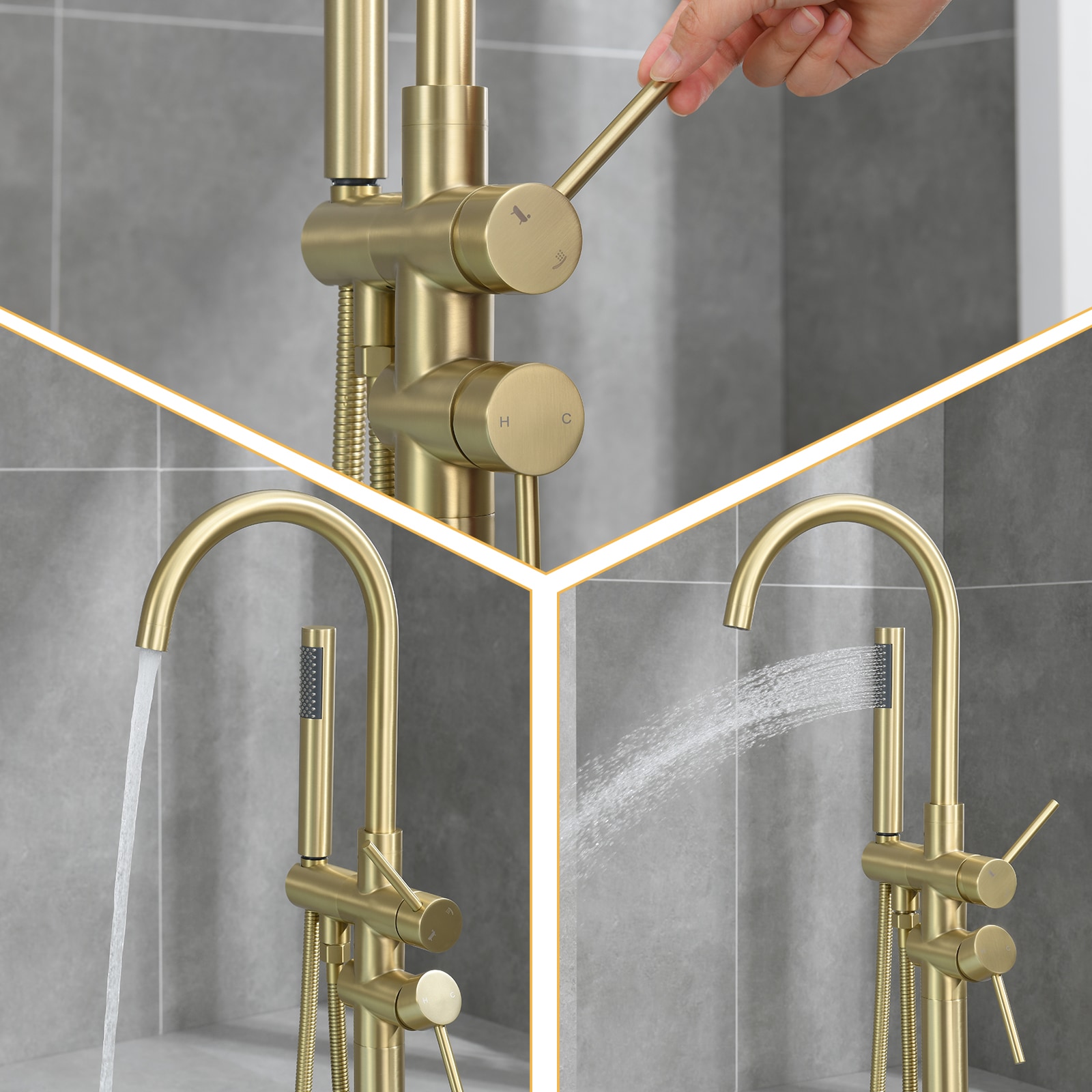 Flynama W928-H-THSP002MB Roman-Tub-Faucets - View #5