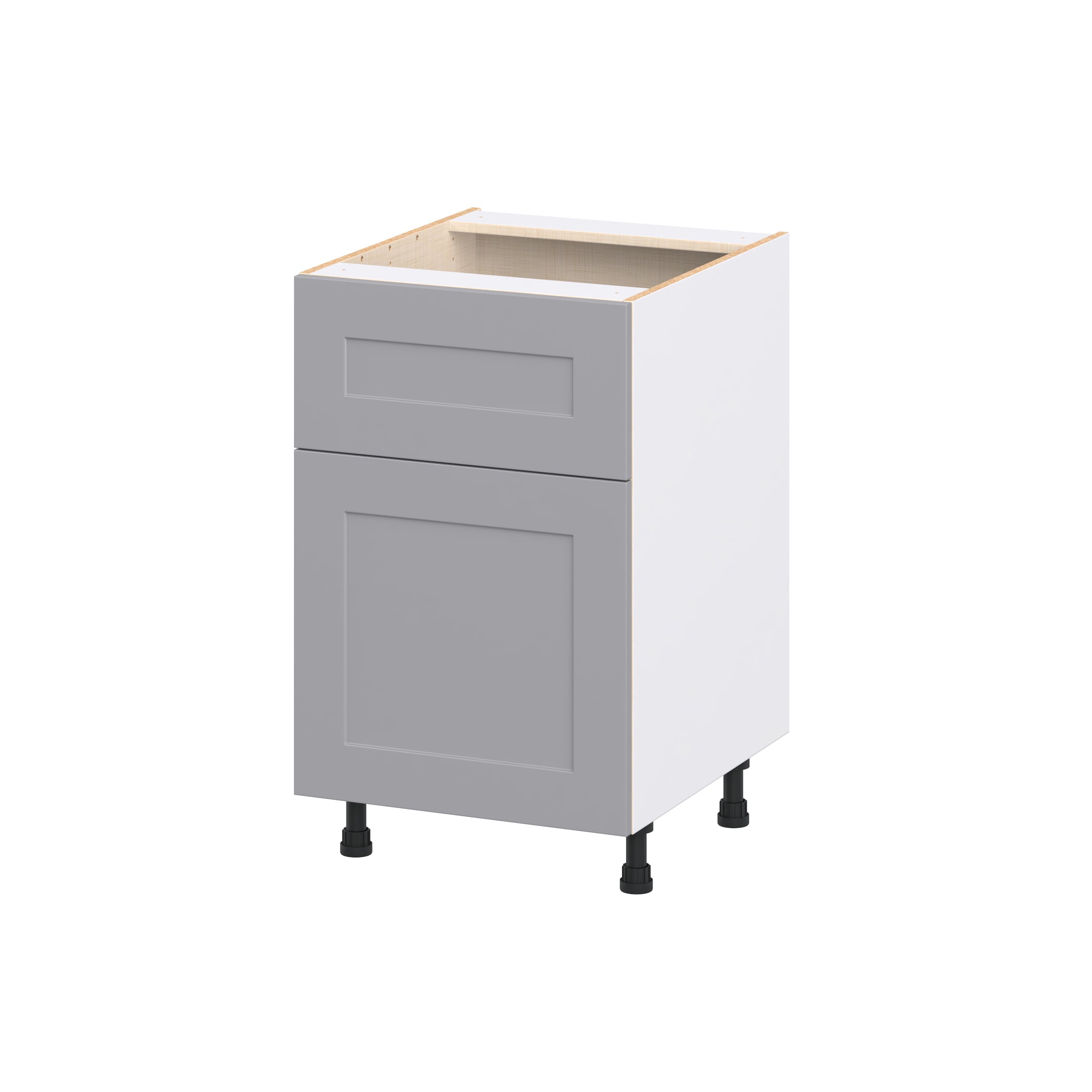 Hugo&Borg DSB21A(L/R)-BM Beaumont 21-in W x 34.5-in H x 24.5-in D Slate Gray Base Fully assembled Cabinet Recessed Panel Shaker