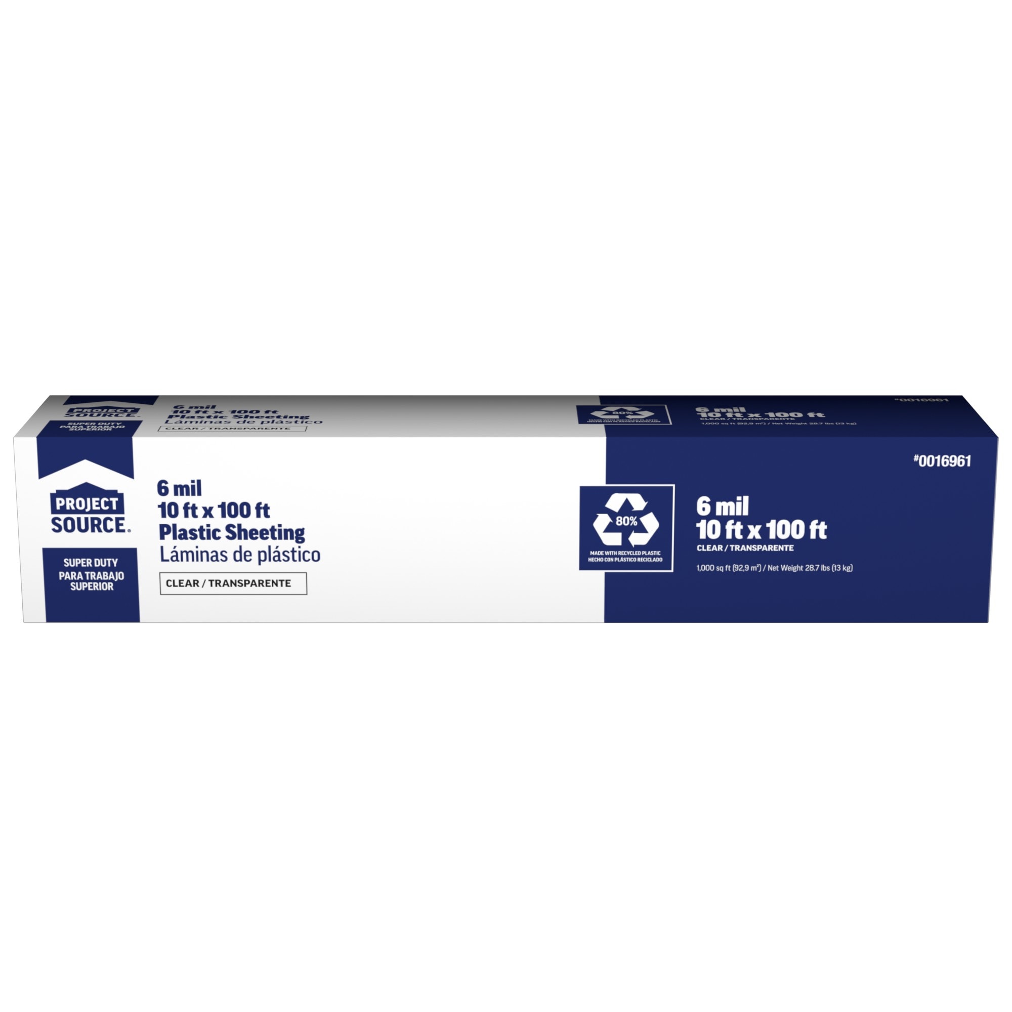 BOEN 100-ft x 20-ft Clear 5-mil Plastic Sheeting (Heavy-duty (4-5 Mil) in  the Plastic Sheeting & Film department at