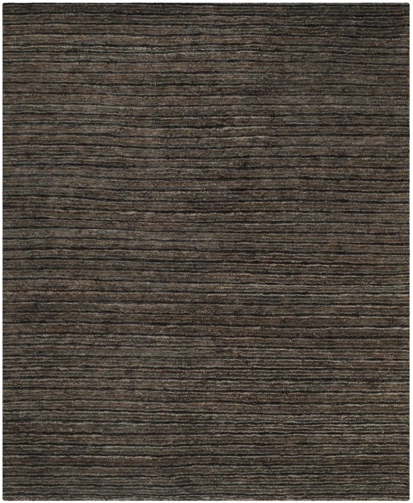 Gray Hand-Knotted Jute Rectangular Area Rug