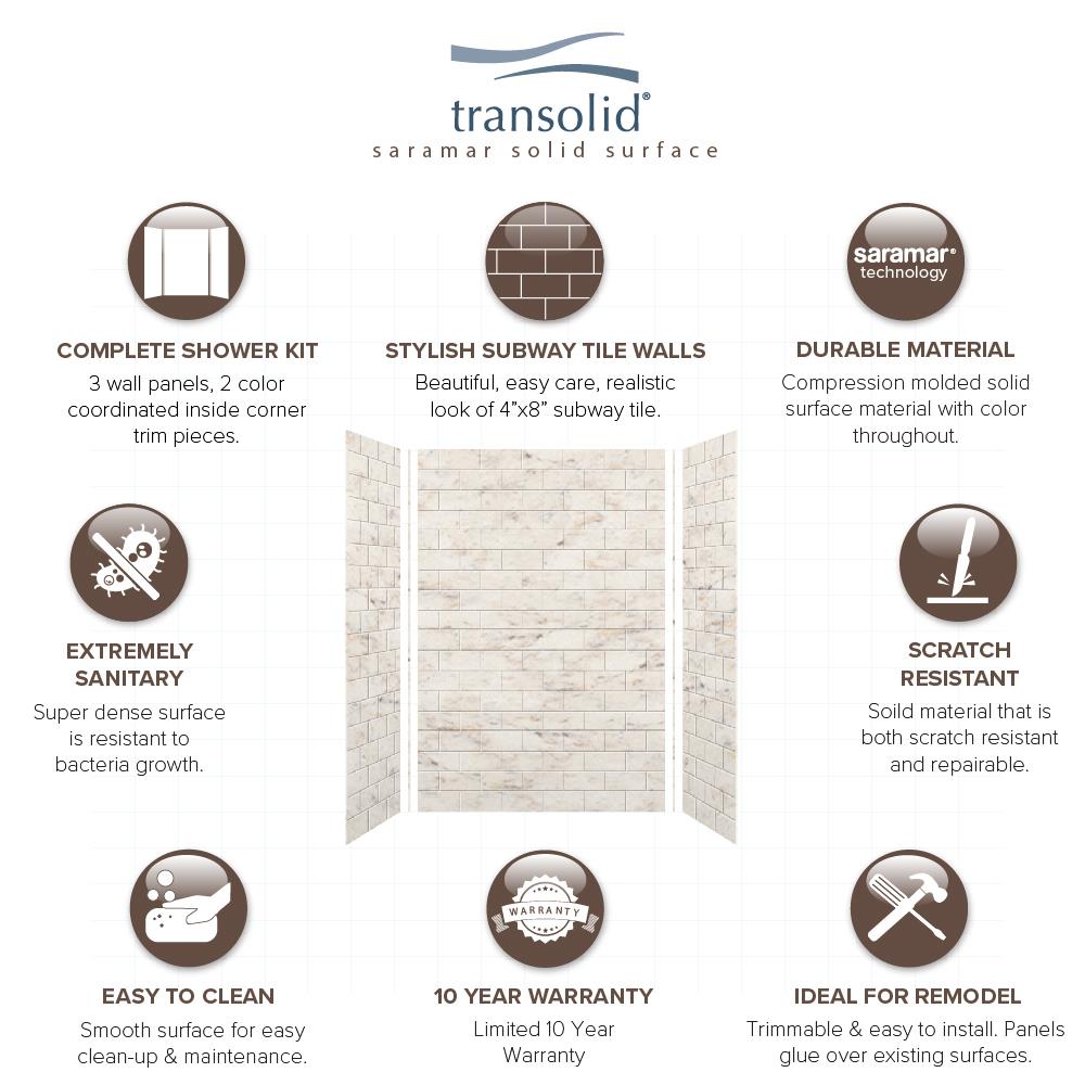 Transolid SWK483672-48 Shower-Wall-Surrounds - View #9