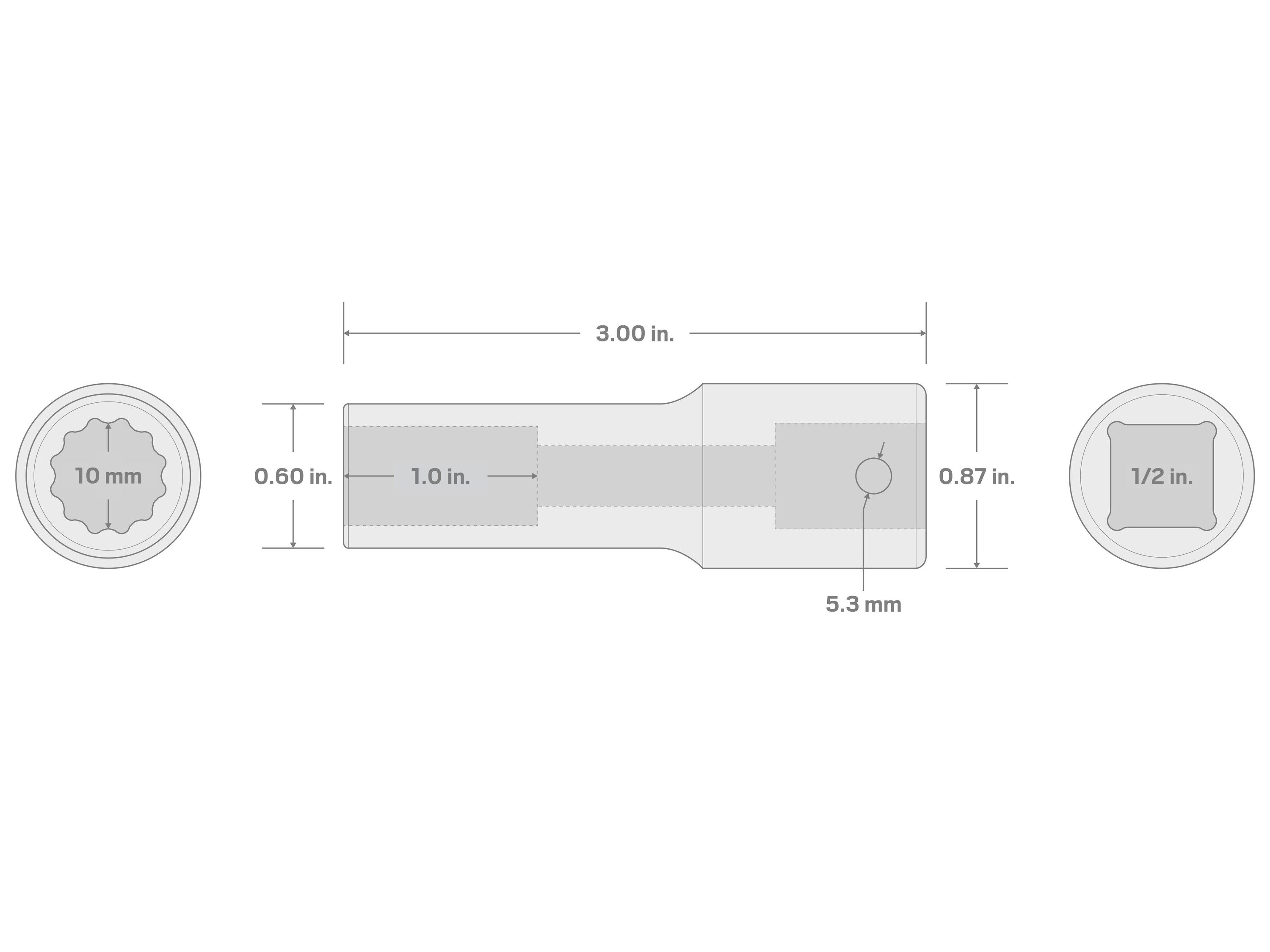 TEKTON Metric 1/2-in Drive 10Mm 12-point Impact Socket In The Impact ...