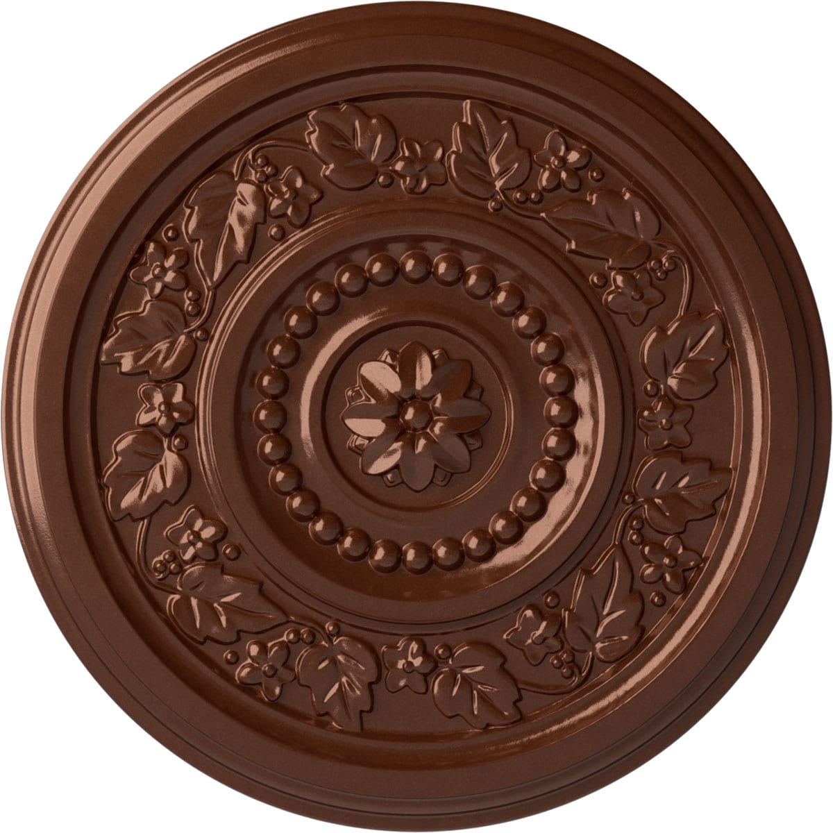 Ekena Millwork CM16MACPS Marseille 16.125-in W x 16.125-in L Painted Copper Penny Polyurethane Split Ceiling Medallion